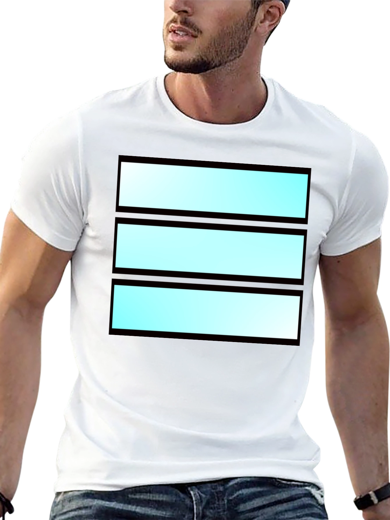Modern Striped Graphic Tee - Cool Casual Wear