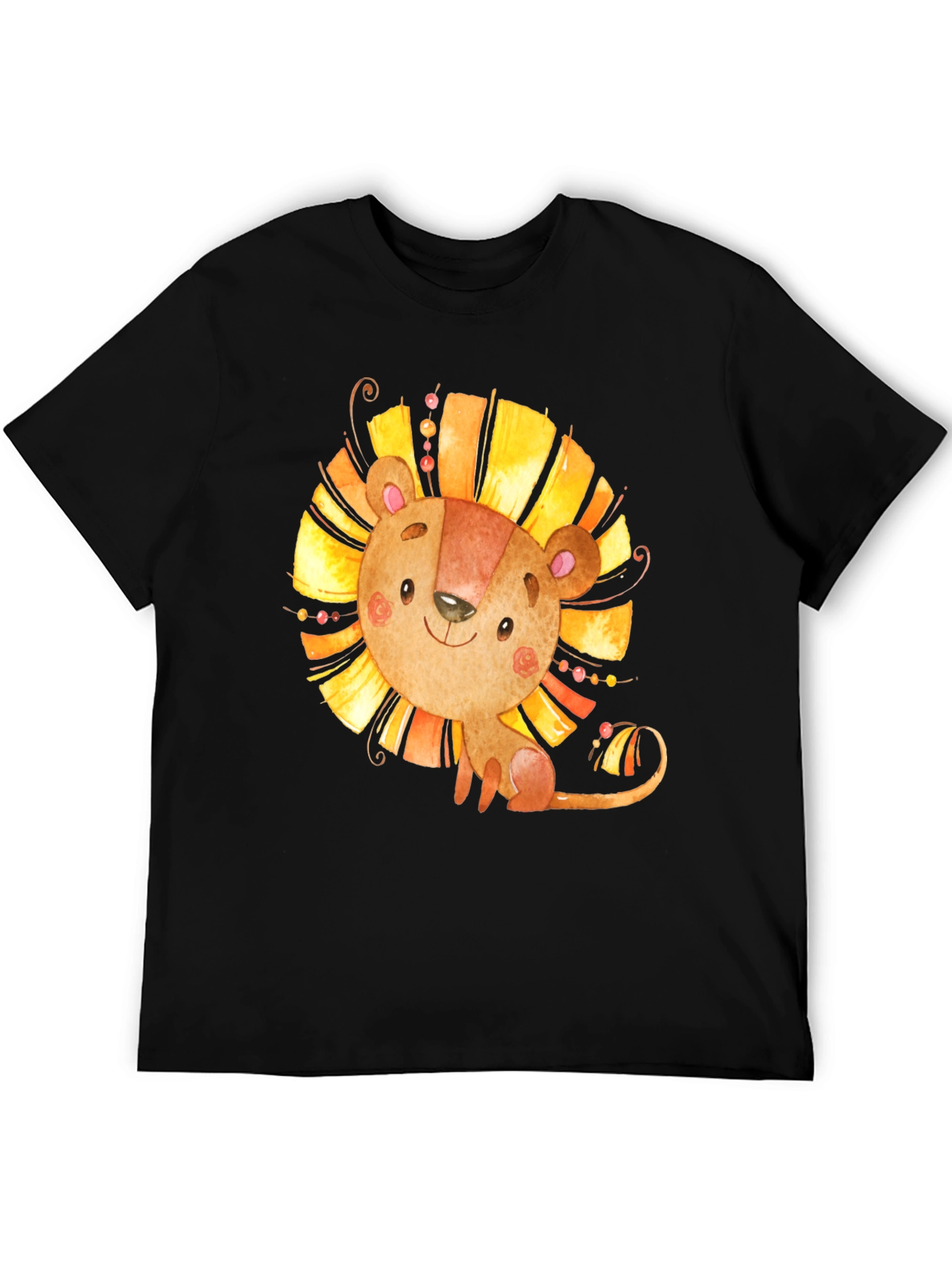 Lion Graphic Tee - Cute Cartoon Design