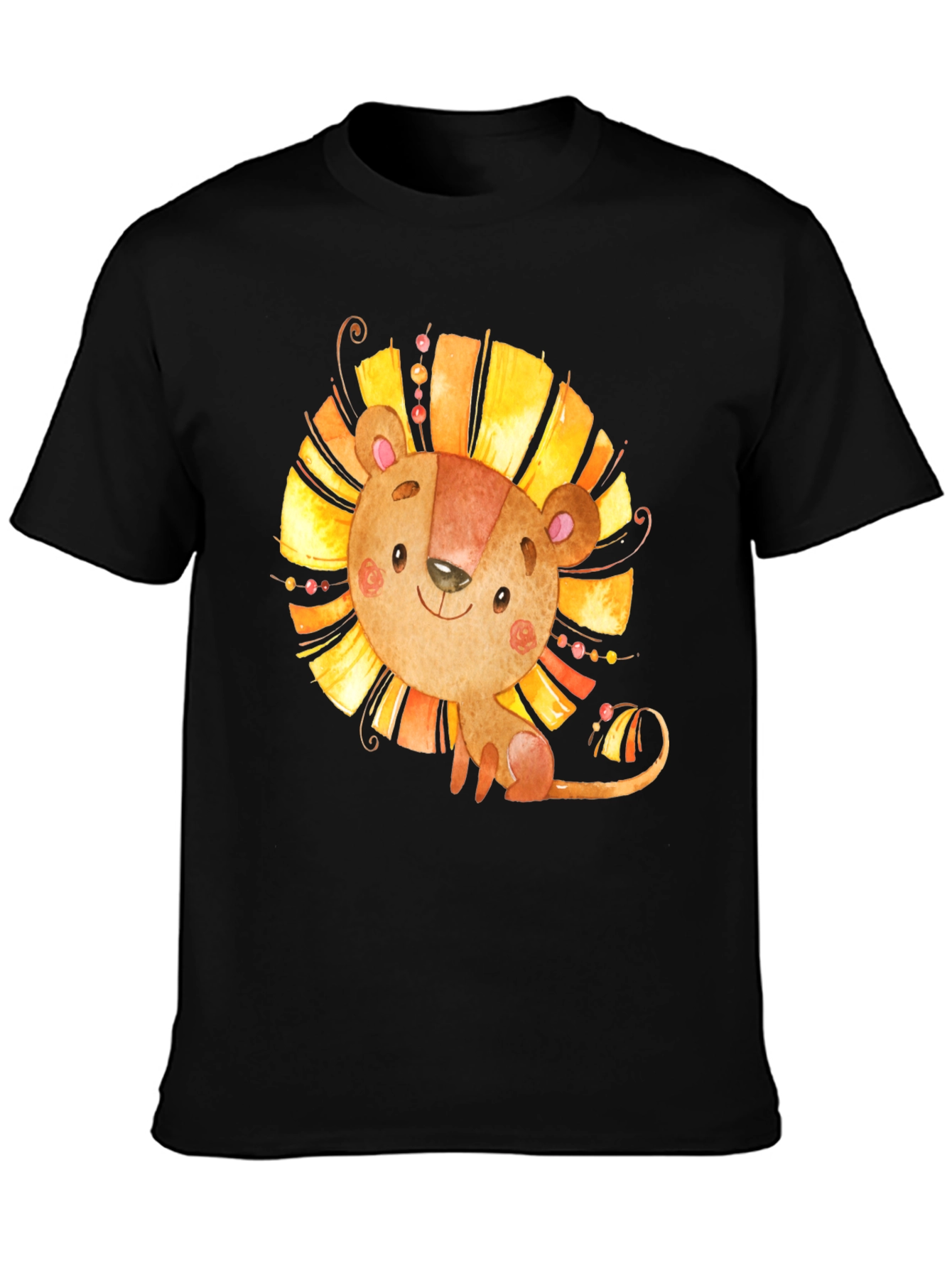 Lion Graphic Tee - Cute Cartoon Design