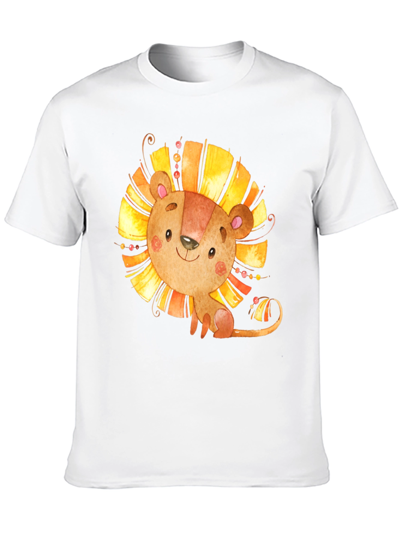 Lion Graphic Tee - Cute Cartoon Design