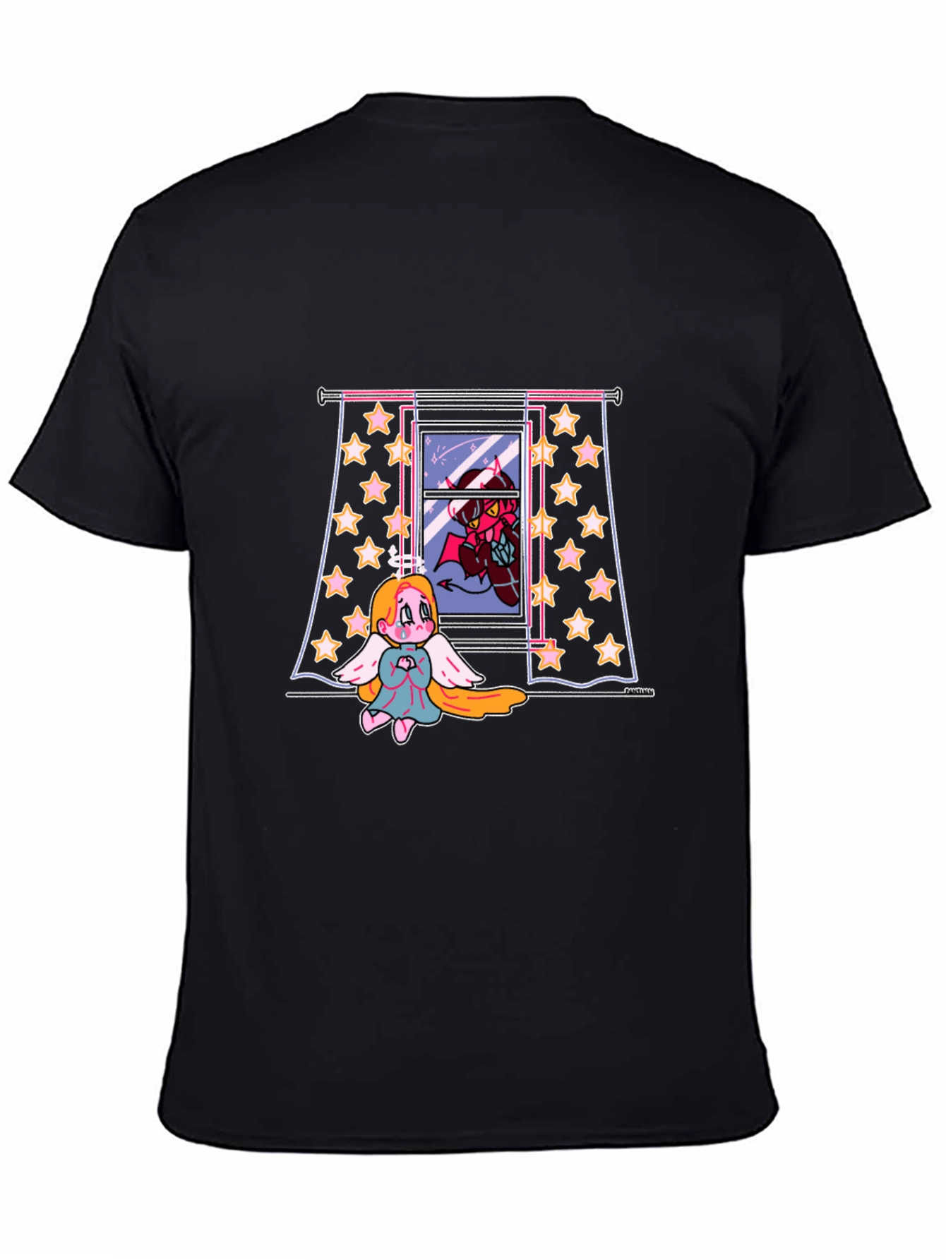 Angel and Devil Window Graphic Tee