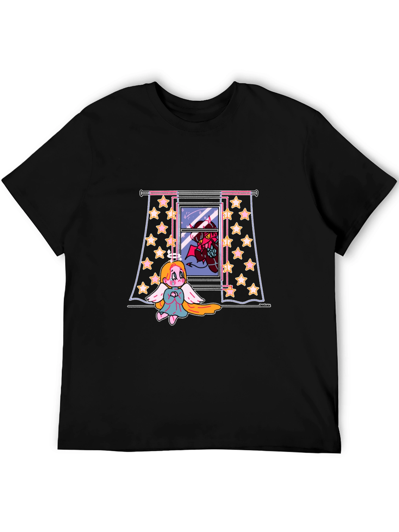 Angel and Devil Window Graphic Tee