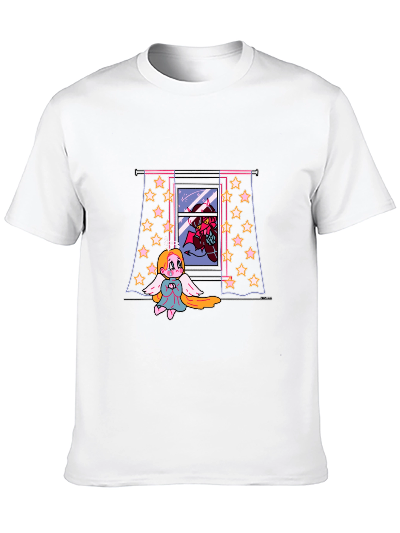 Angel and Devil Window Graphic Tee