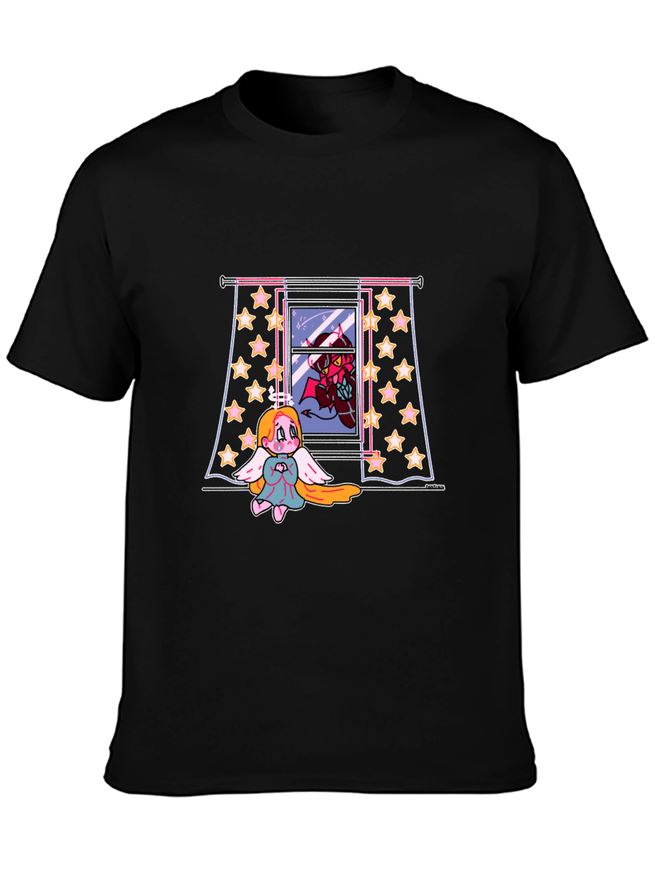 Angel and Devil Window Graphic Tee