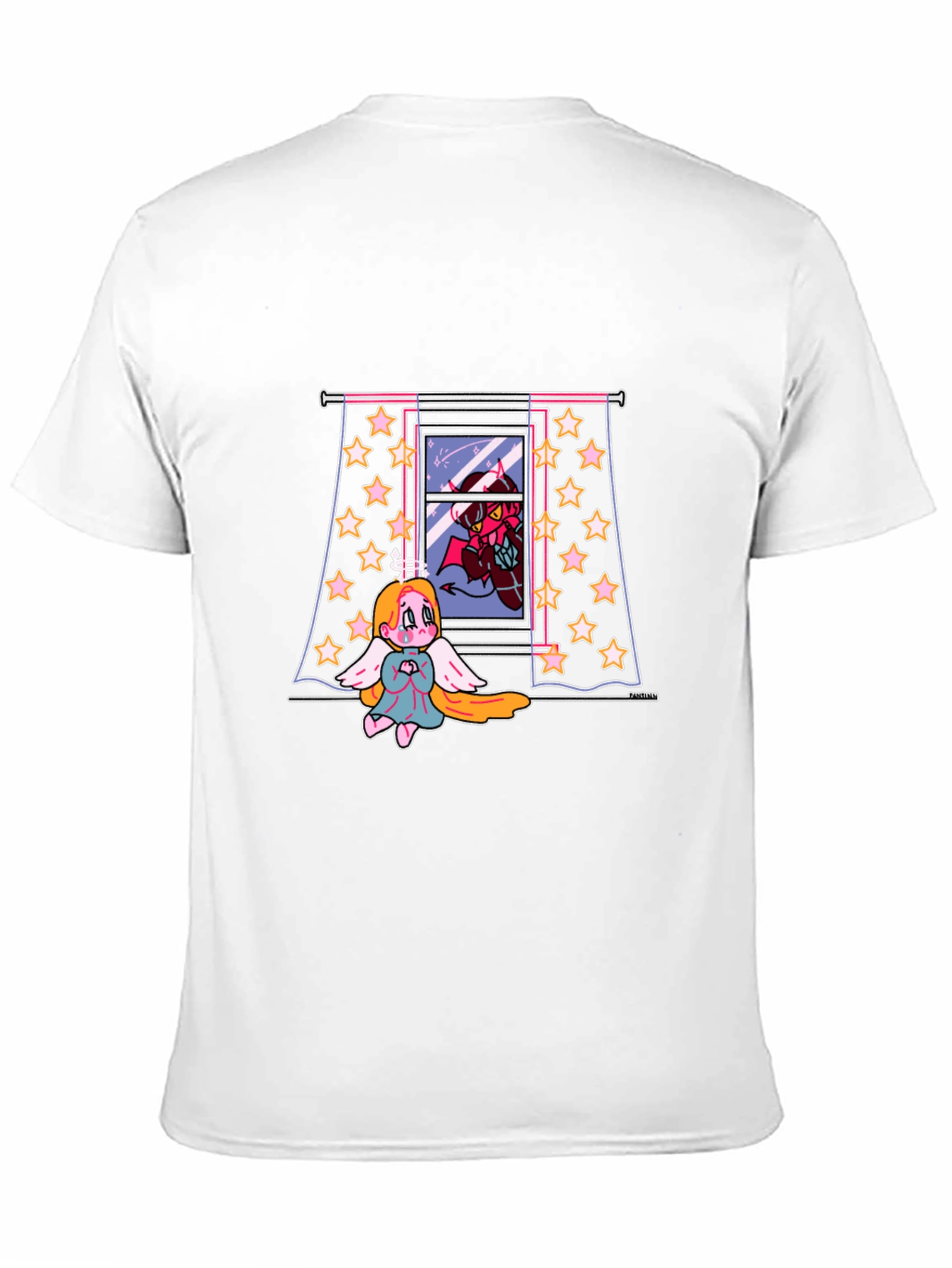 Angel and Devil Window Graphic Tee