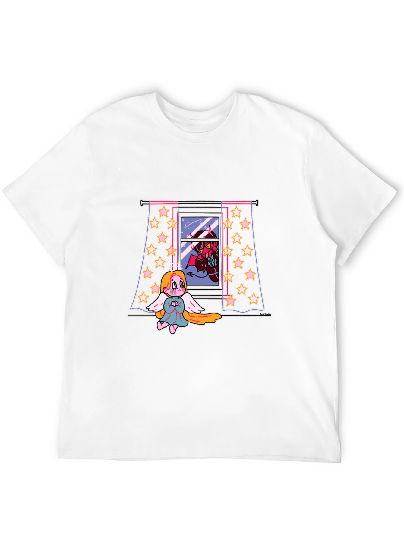 Angel and Devil Window Graphic Tee