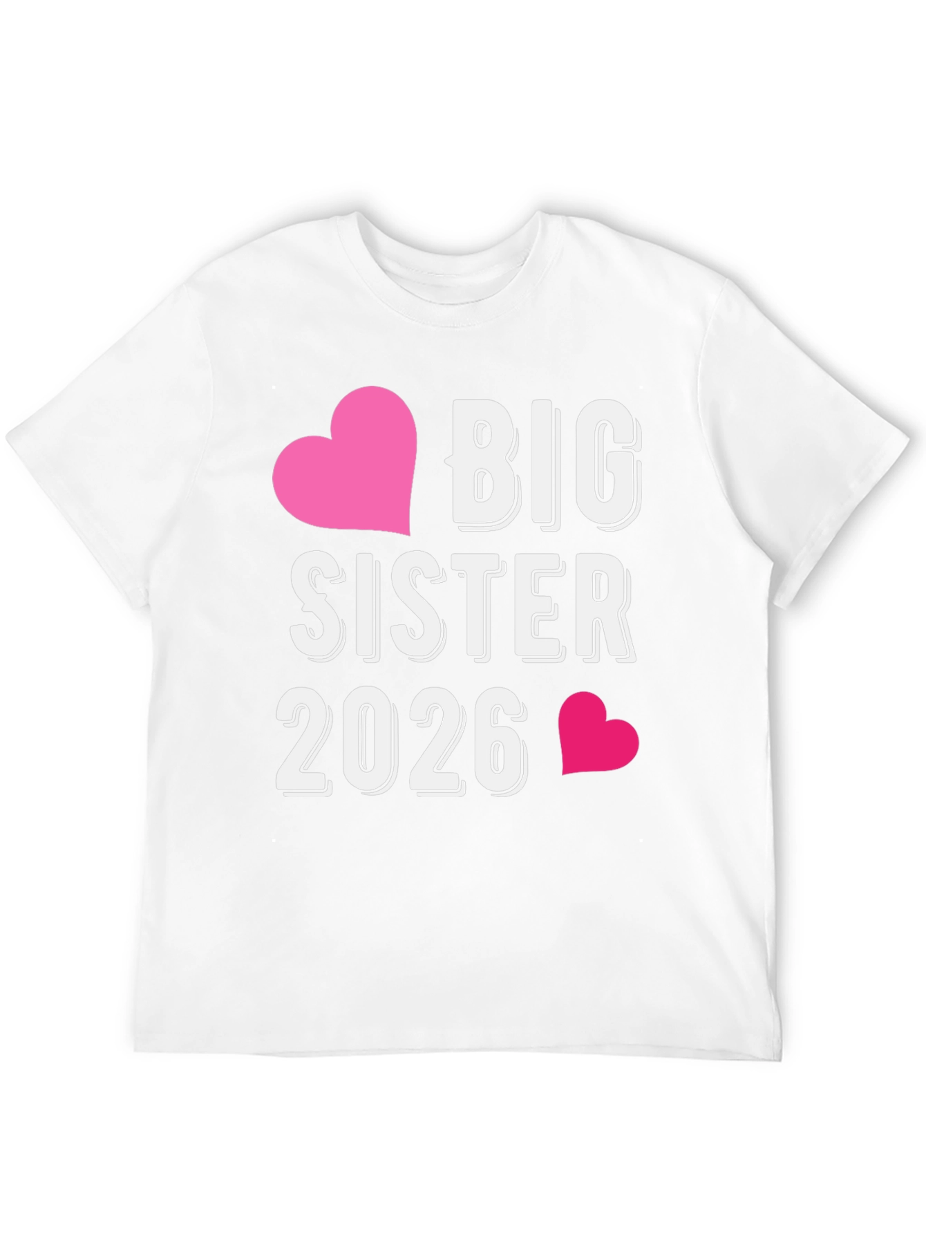 Big Sister 2026 T-Shirt - Future Sibling Tee