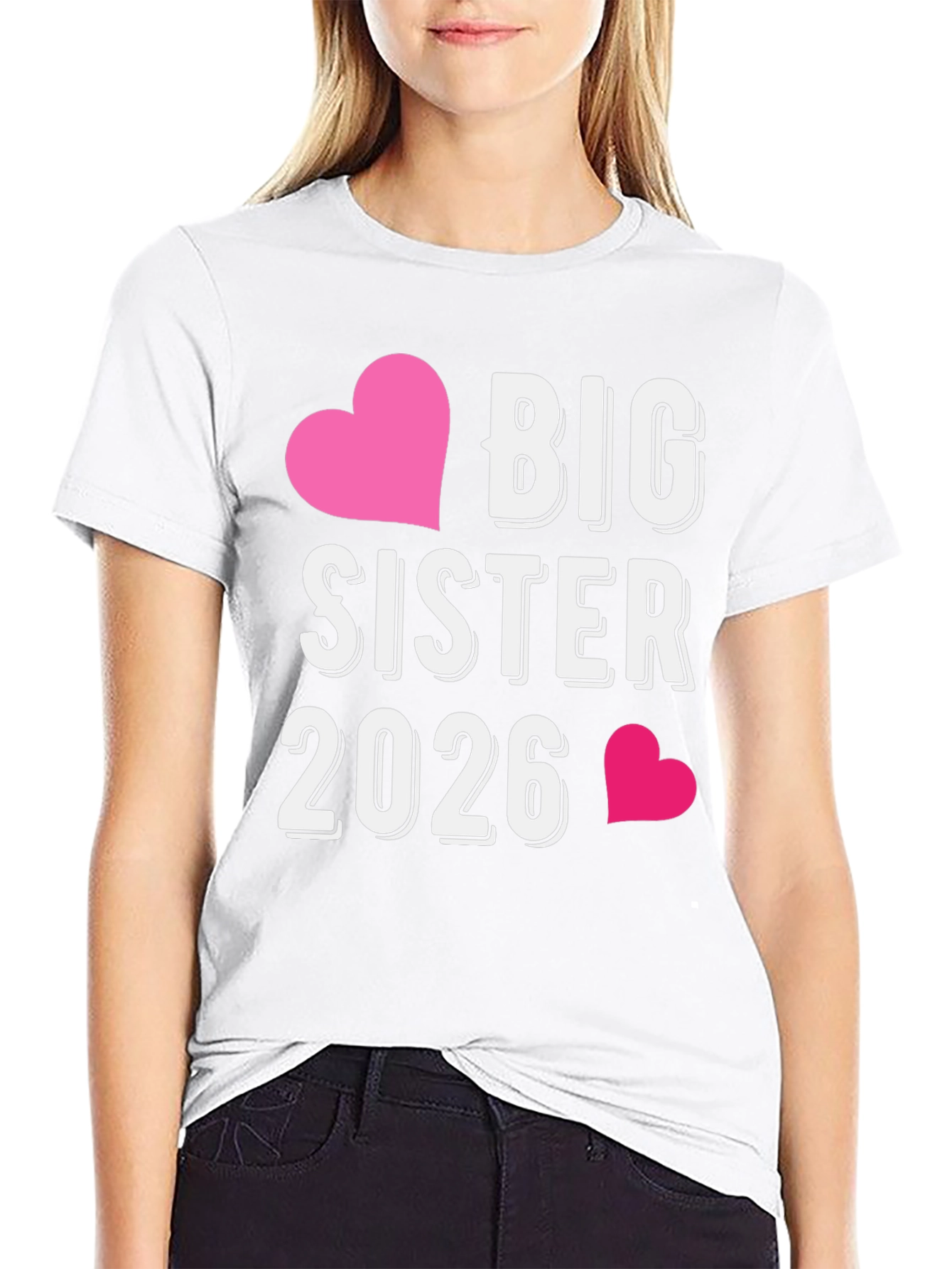 Big Sister 2026 T-Shirt - Future Sibling Tee