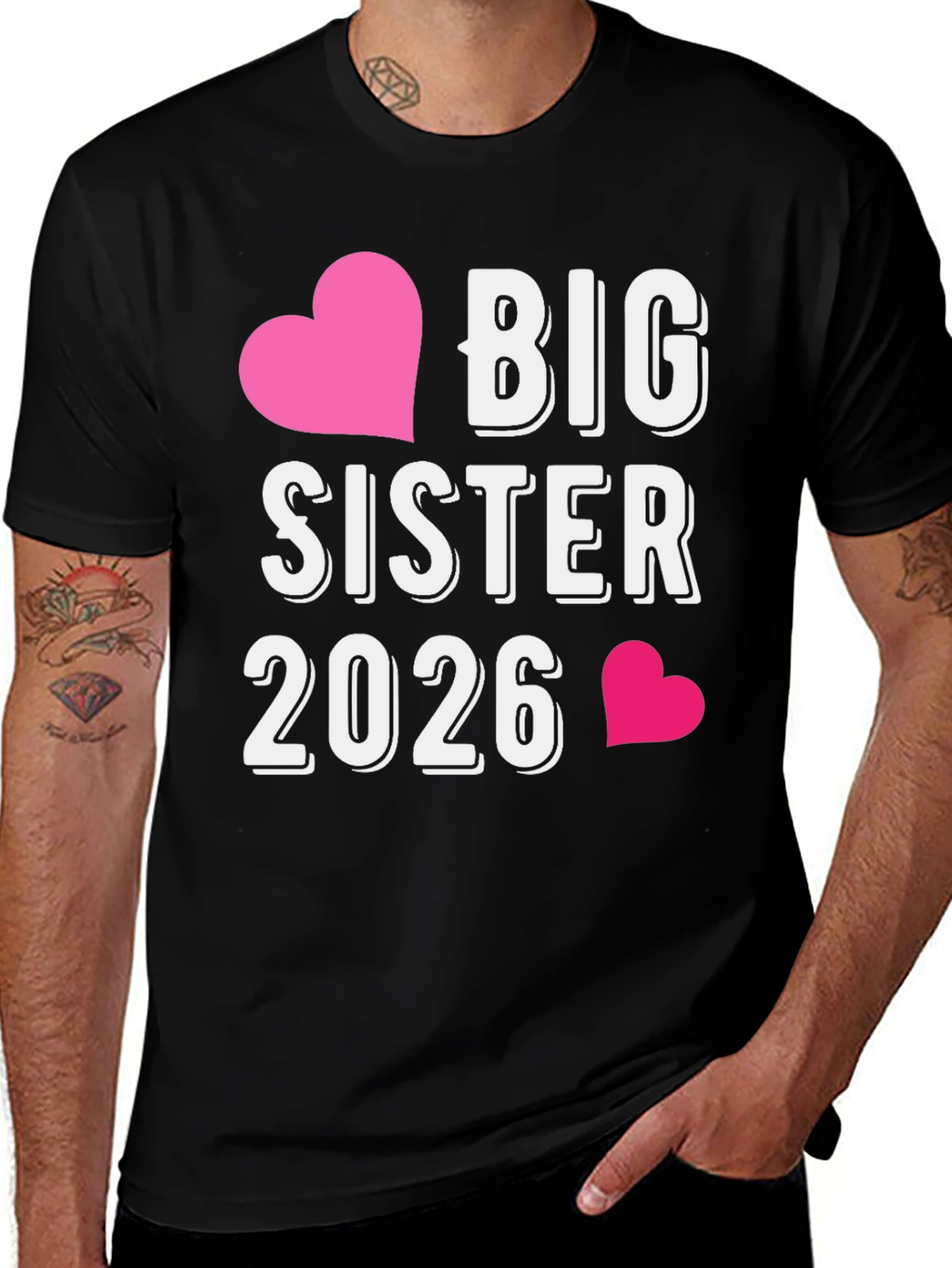 Big Sister 2026 T-Shirt - Future Sibling Tee