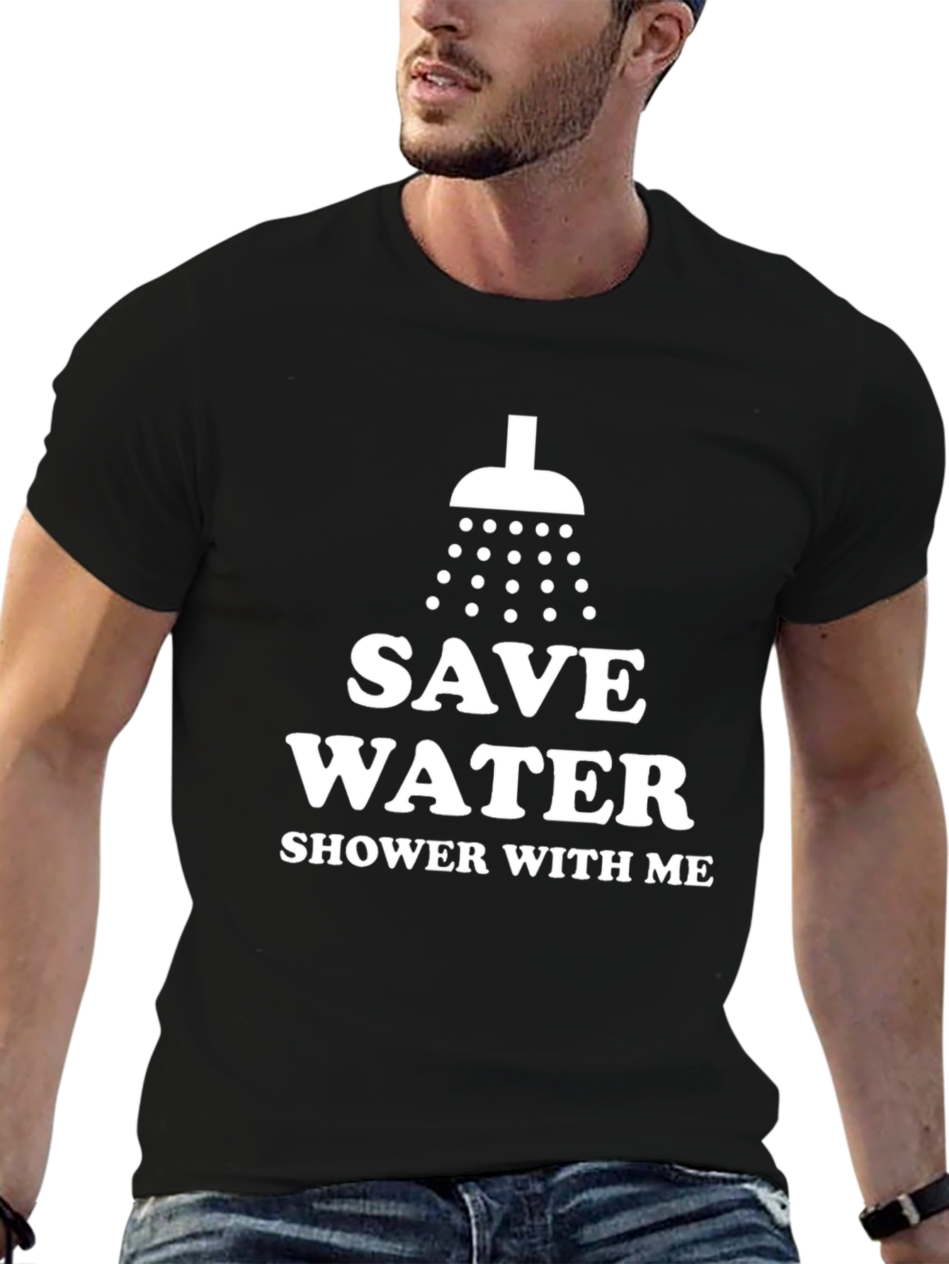 Funny Save Water Shower With Me Graphic Tee