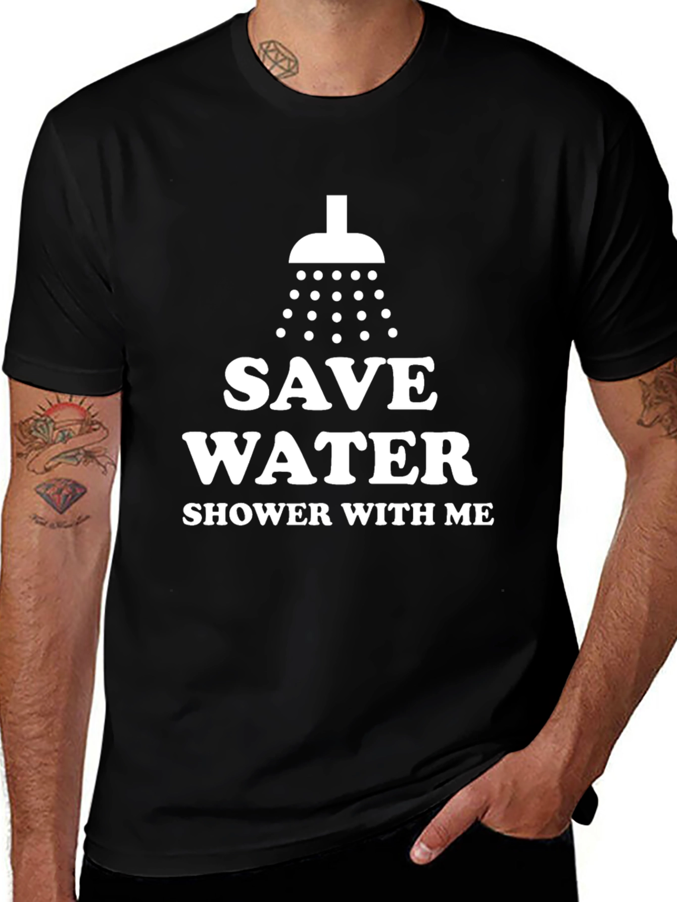 Funny Save Water Shower With Me Graphic Tee