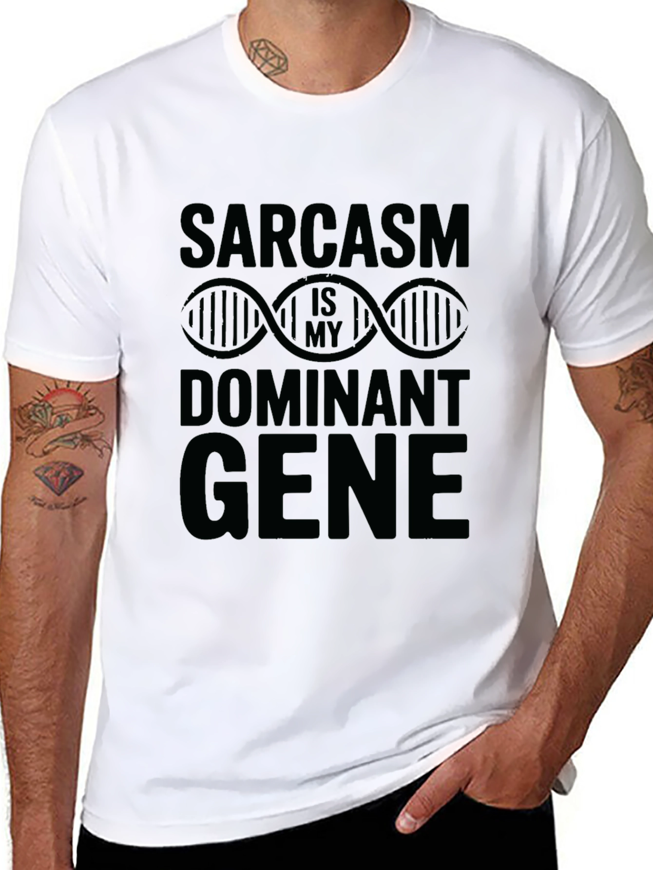Sarcasm Dominant Gene T-Shirt - Funny Graphic Tee