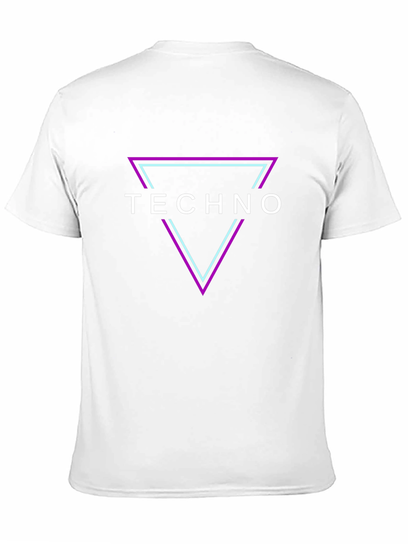 Techno Triangle Graphic T-Shirt - Black