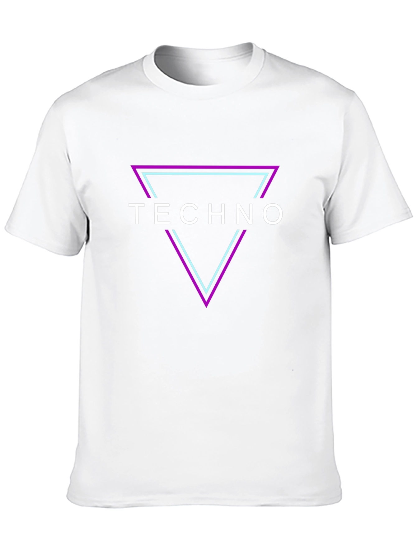 Techno Triangle Graphic T-Shirt - Black