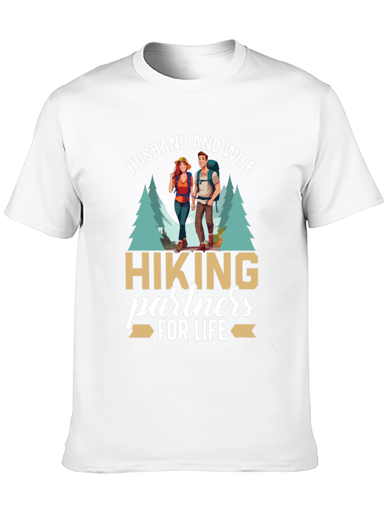 Hiking Partners T-Shirt - Husband and Wife Design