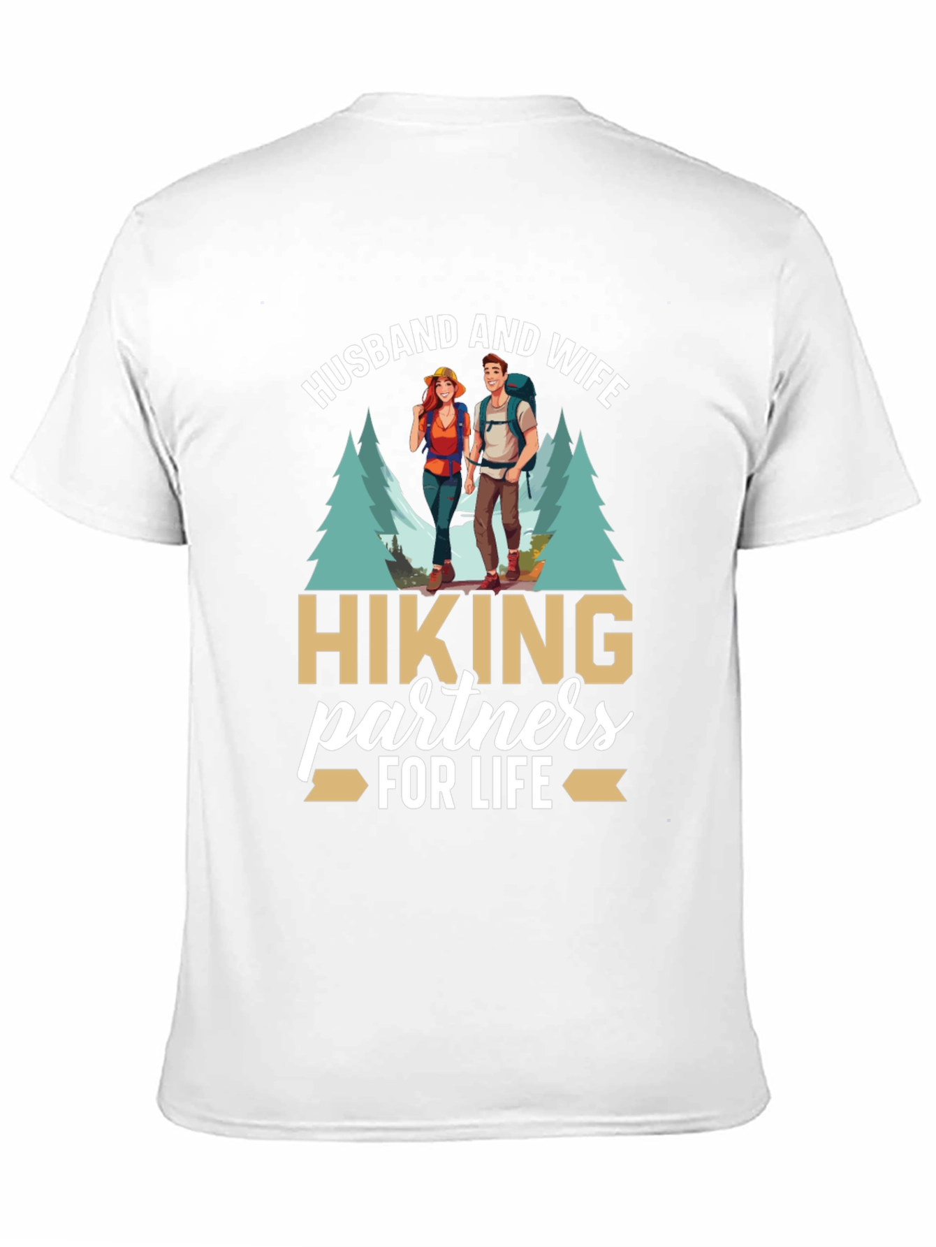 Hiking Partners T-Shirt - Husband and Wife Design
