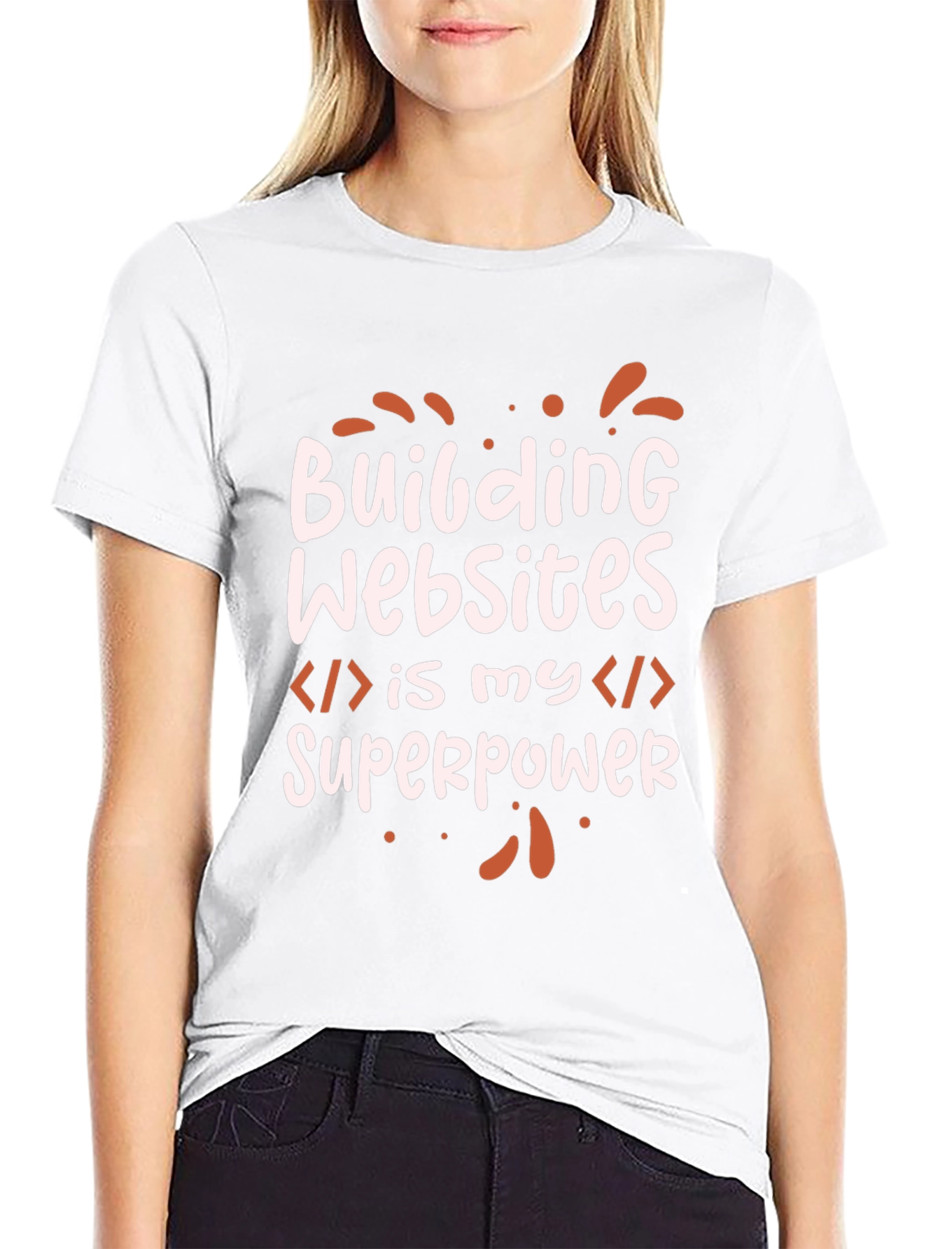 Building Websites Superpower Black T-Shirt