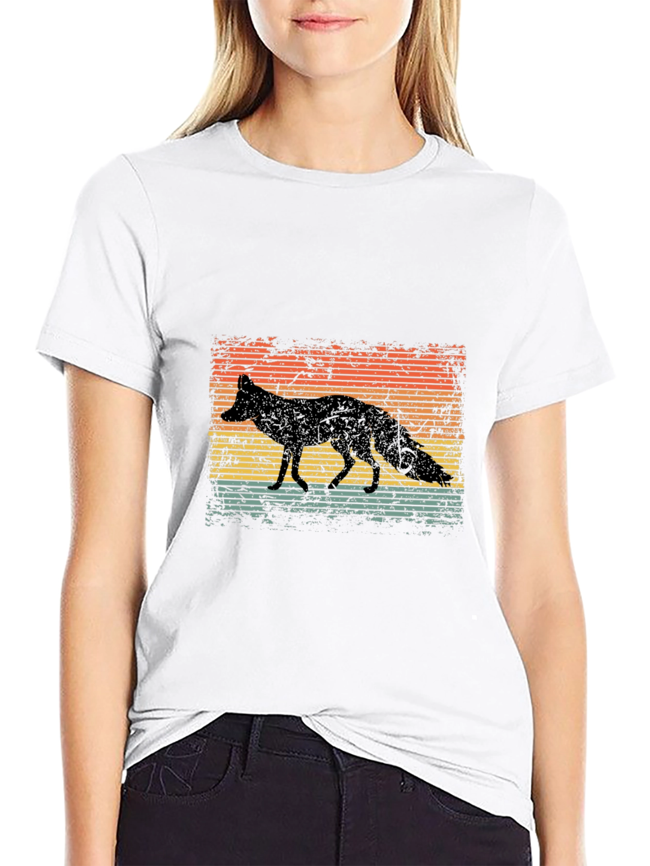 Retro Fox Silhouette Graphic Tee