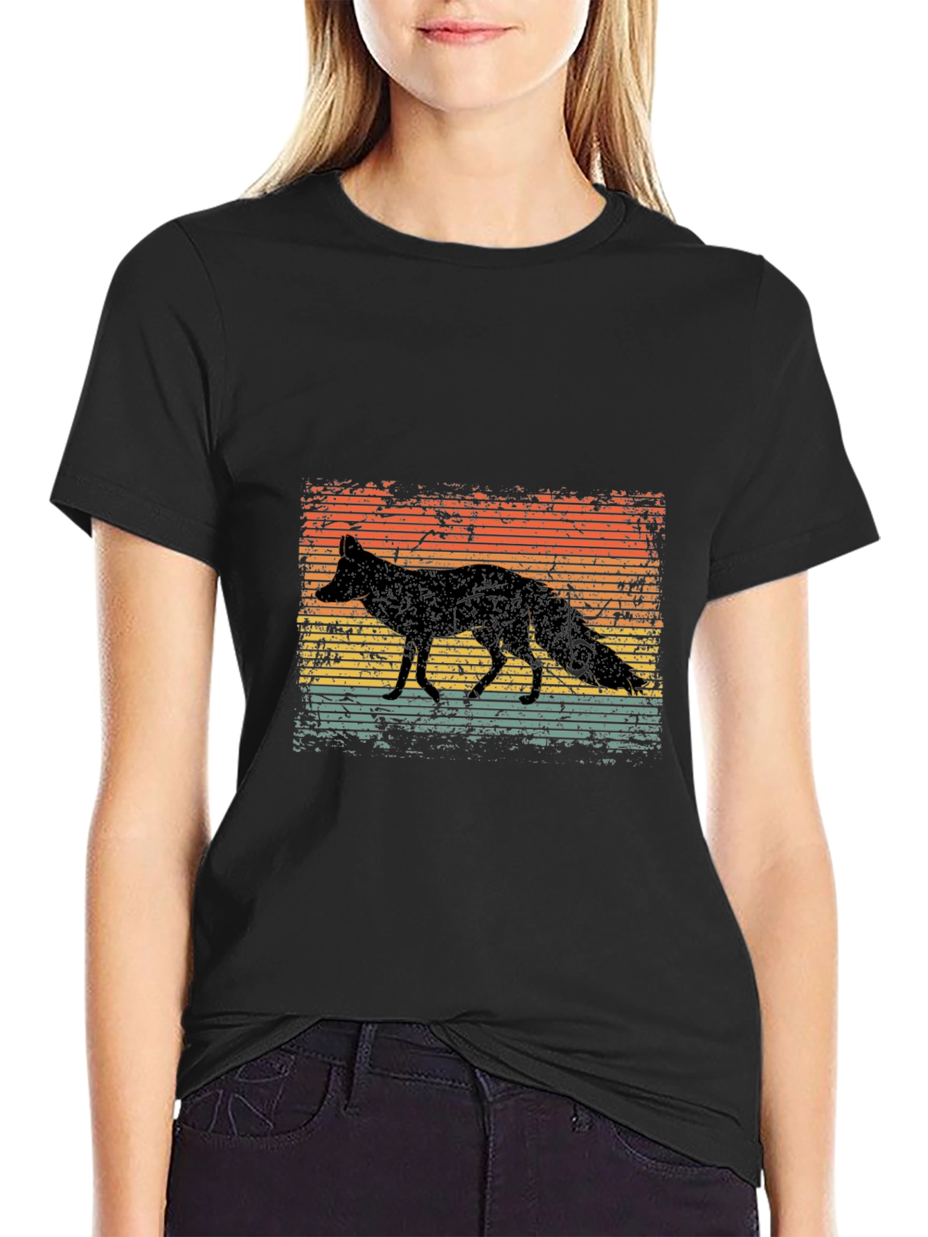 Retro Fox Silhouette Graphic Tee