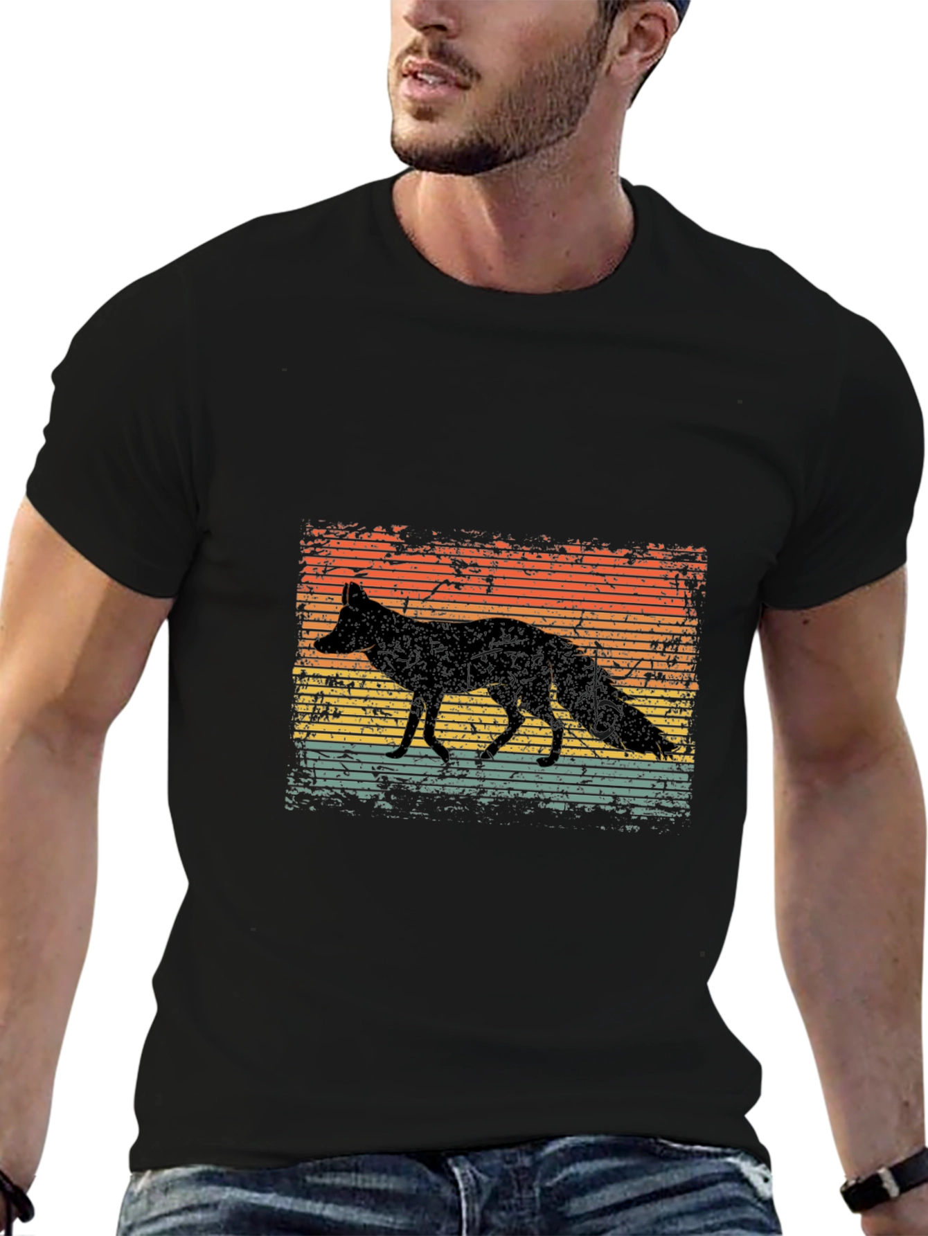 Retro Fox Silhouette Graphic Tee