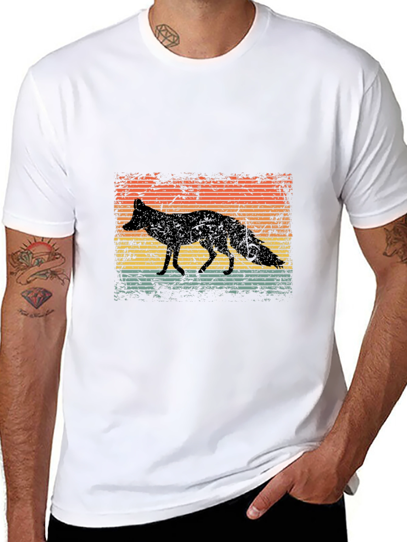 Retro Fox Silhouette Graphic Tee