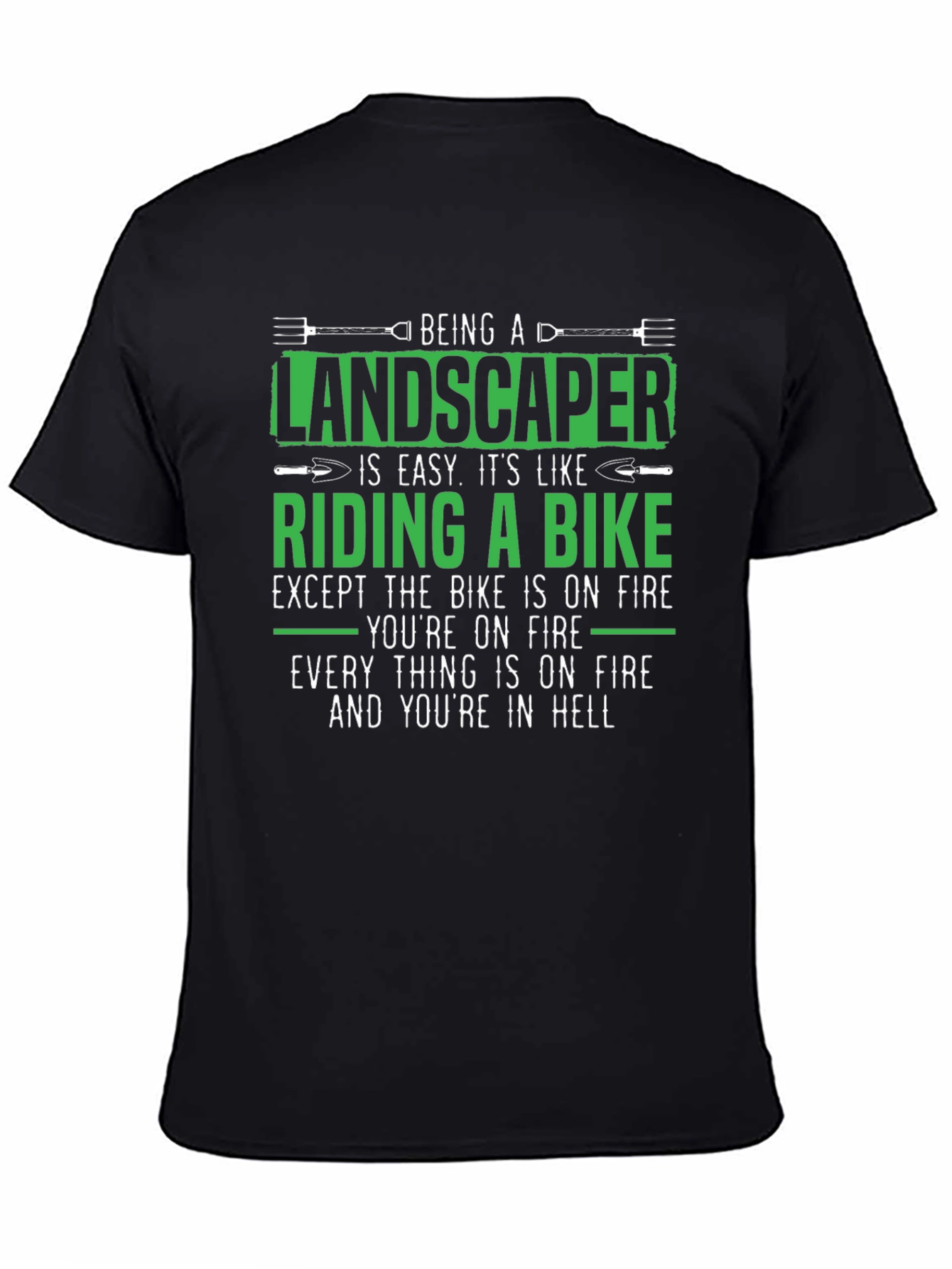 Landscaper on Fire T-Shirt - Funny Job Gift
