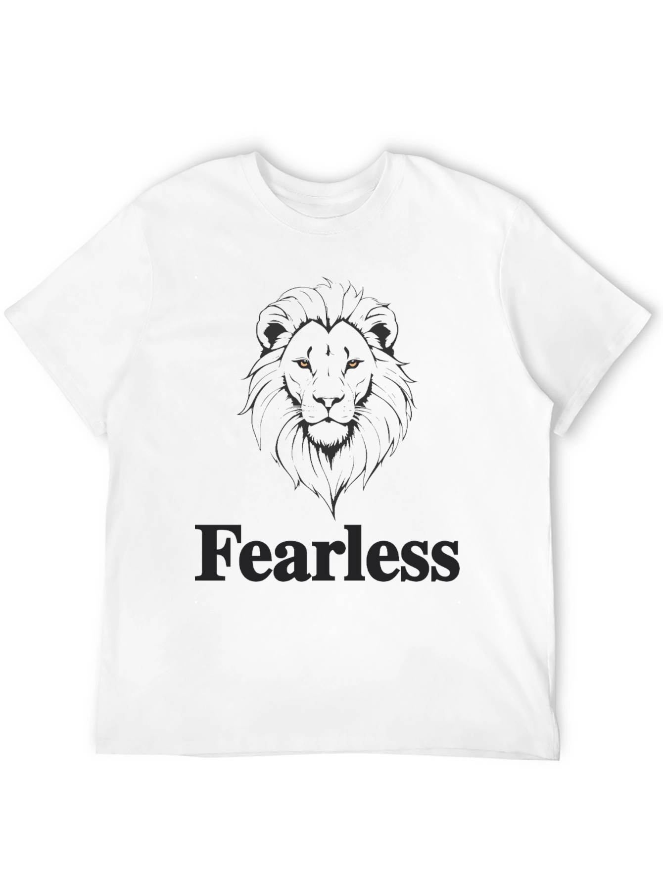 Fearless Lion Graphic Tee - Mens Black T-Shirt