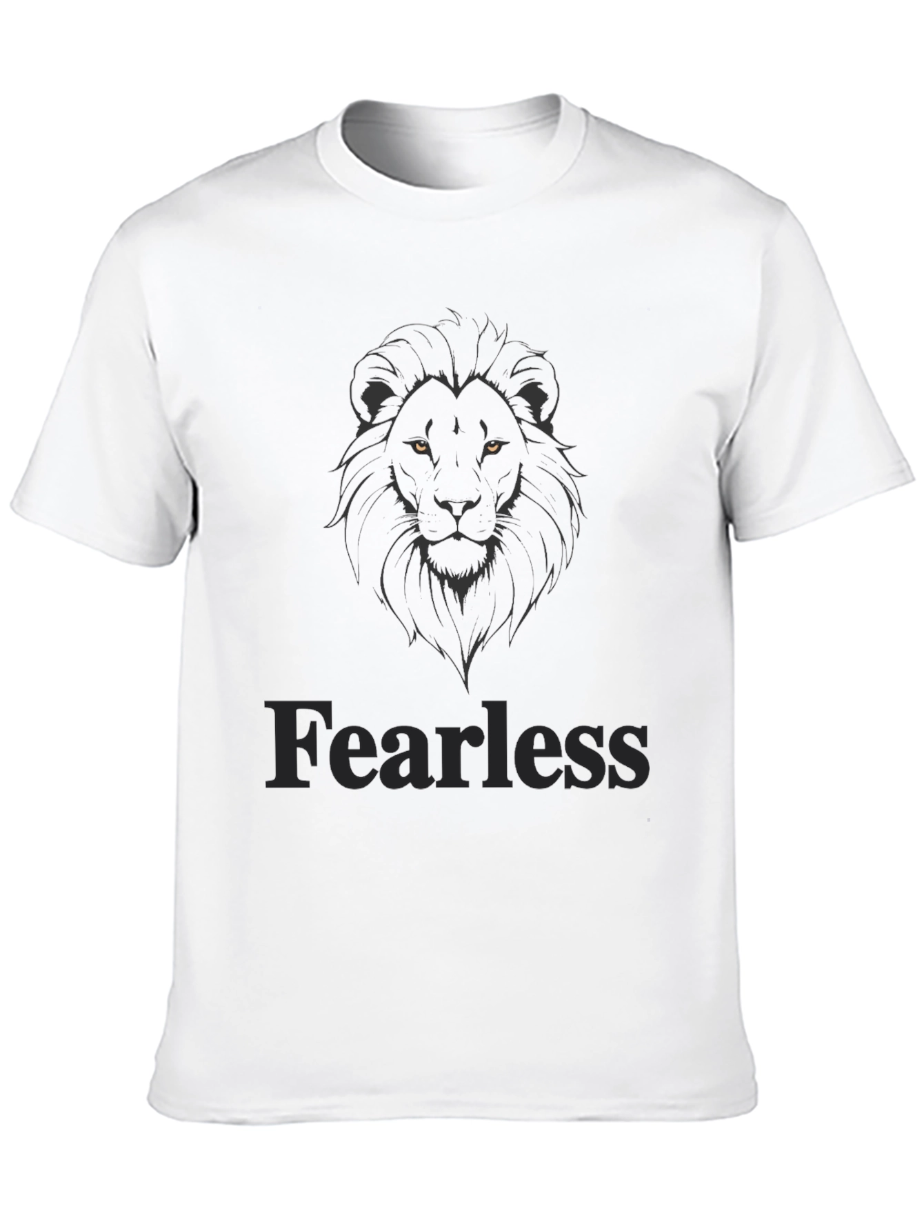 Fearless Lion Graphic Tee - Mens Black T-Shirt