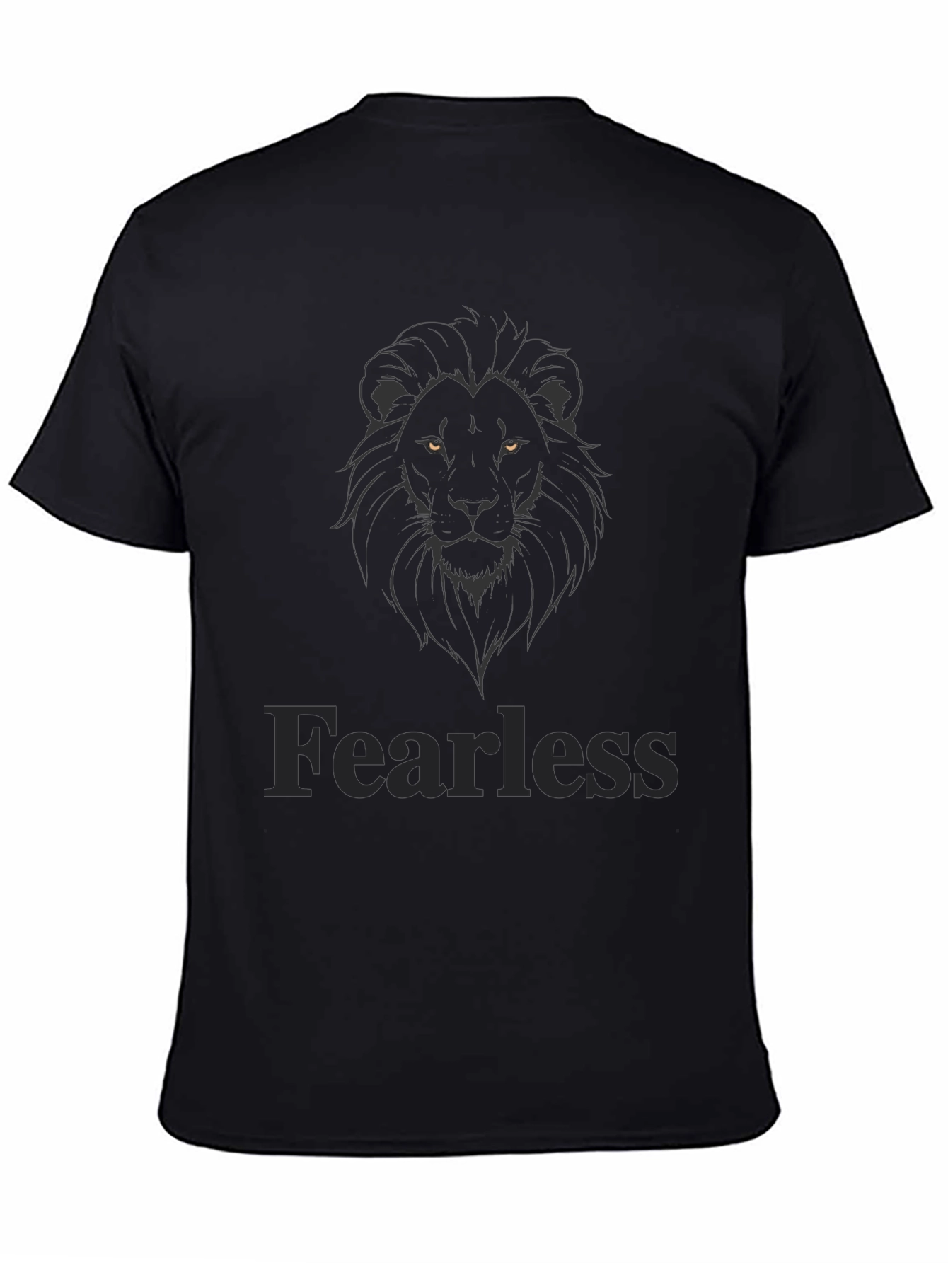 Fearless Lion Graphic Tee - Mens Black T-Shirt