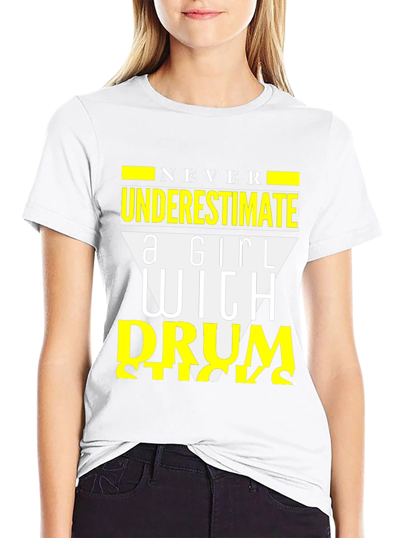 Never Underestimate a Girl with Drumsticks T-Shirt