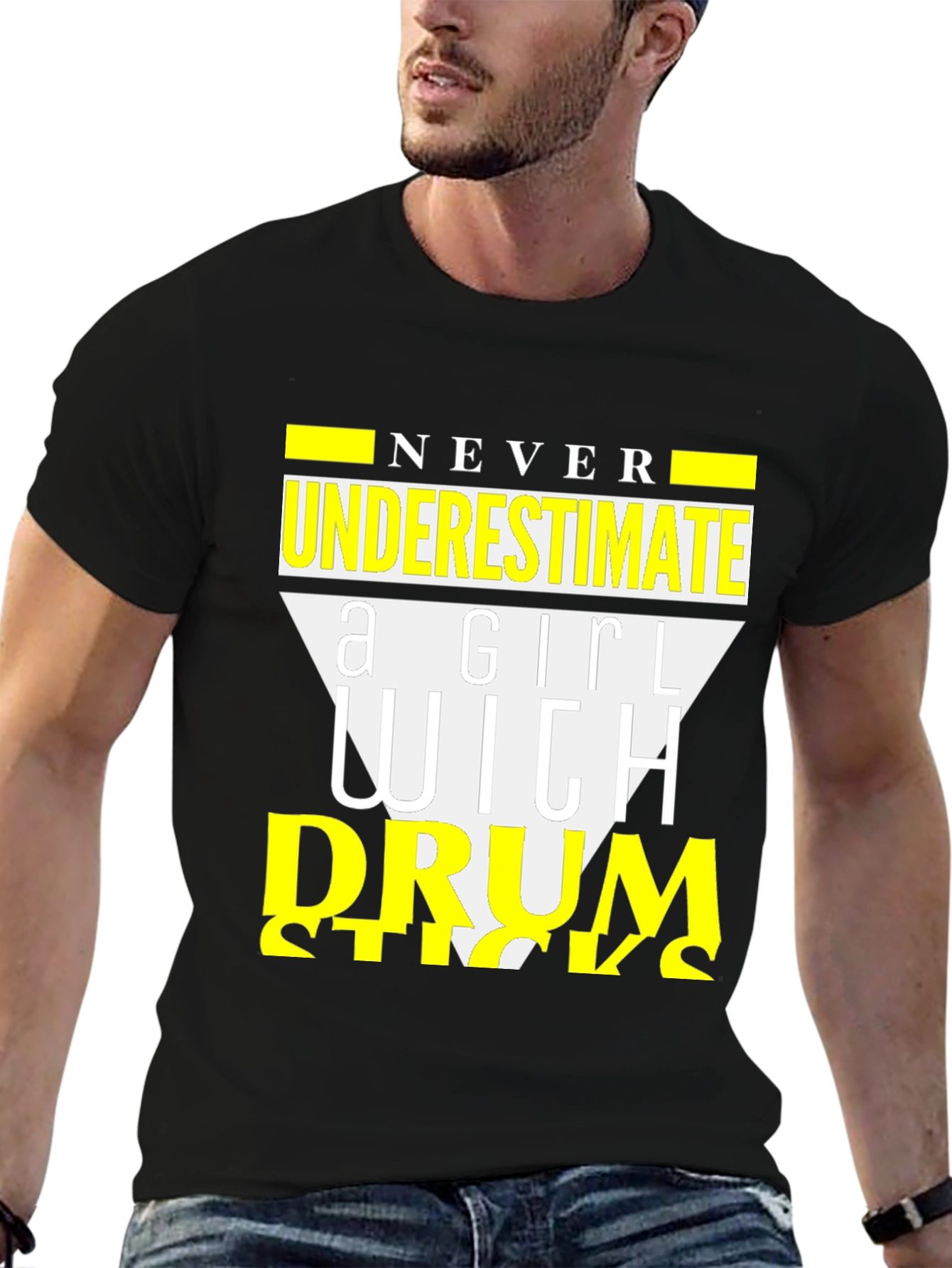 Never Underestimate a Girl with Drumsticks T-Shirt