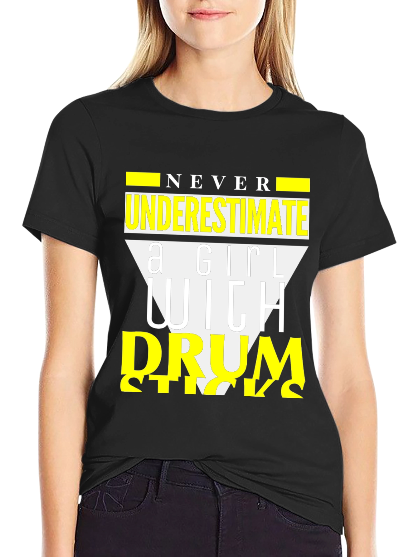 Never Underestimate a Girl with Drumsticks T-Shirt