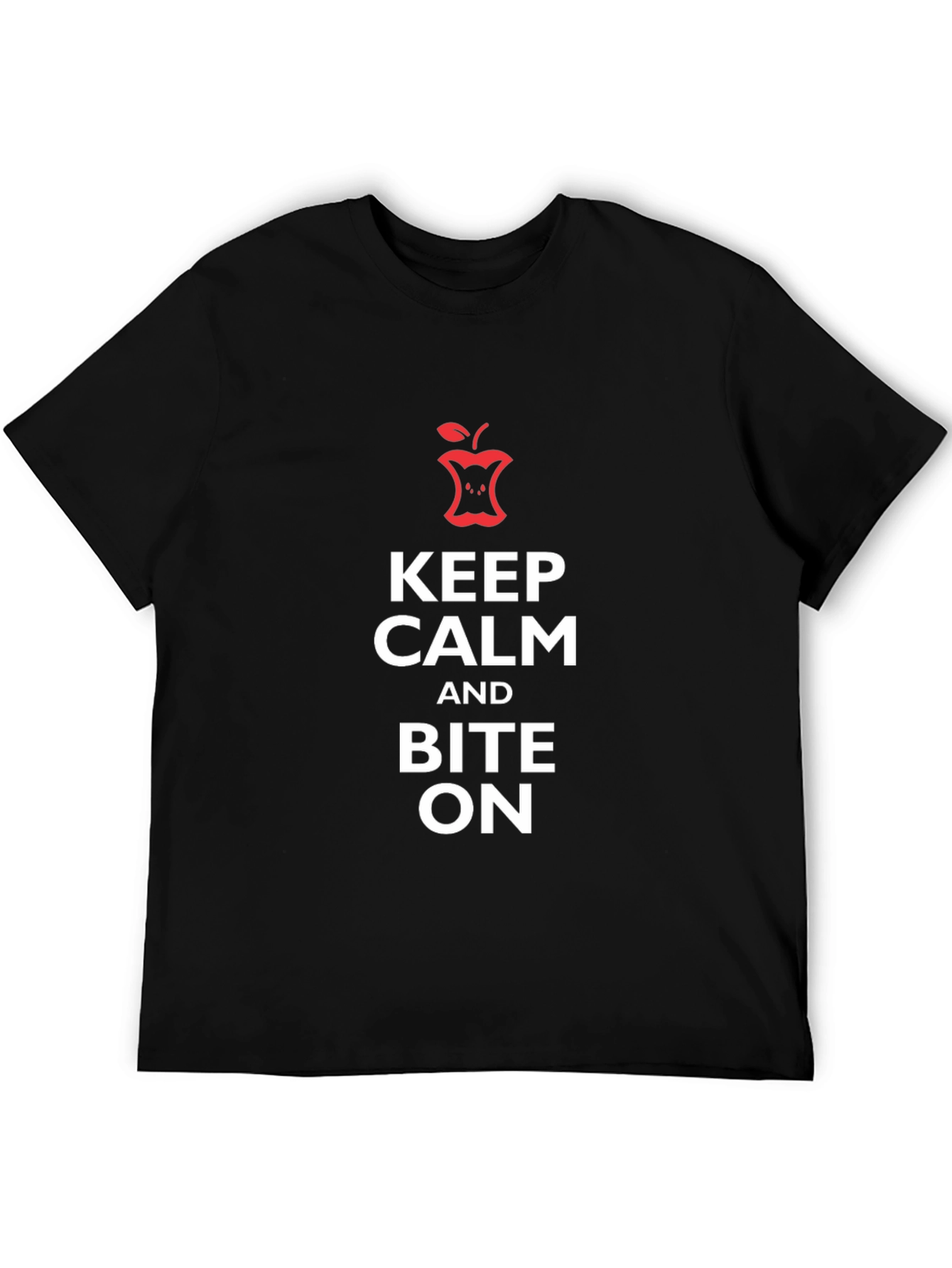 Keep Calm and Bite On Black Graphic Tee