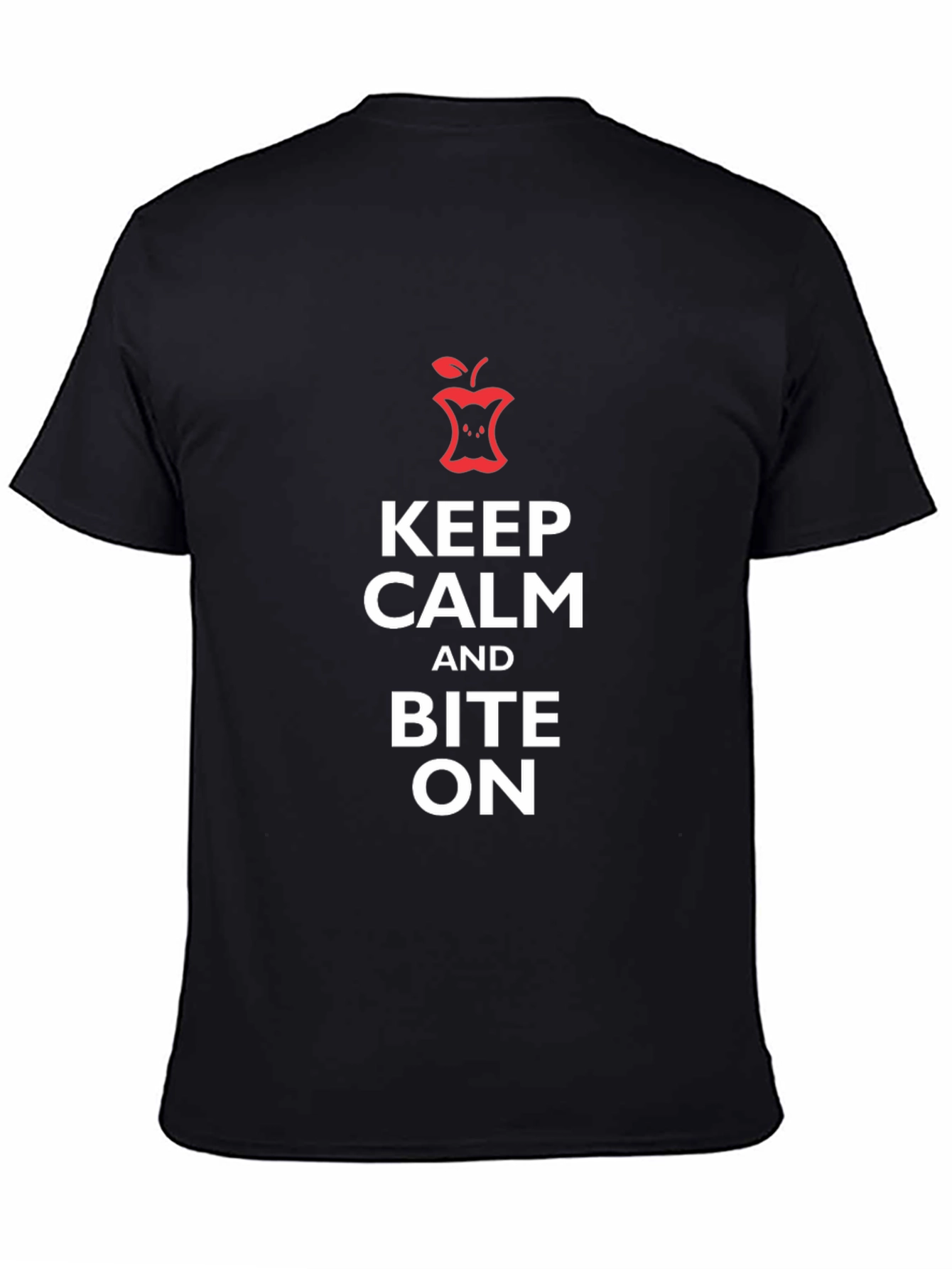 Keep Calm and Bite On Black Graphic Tee
