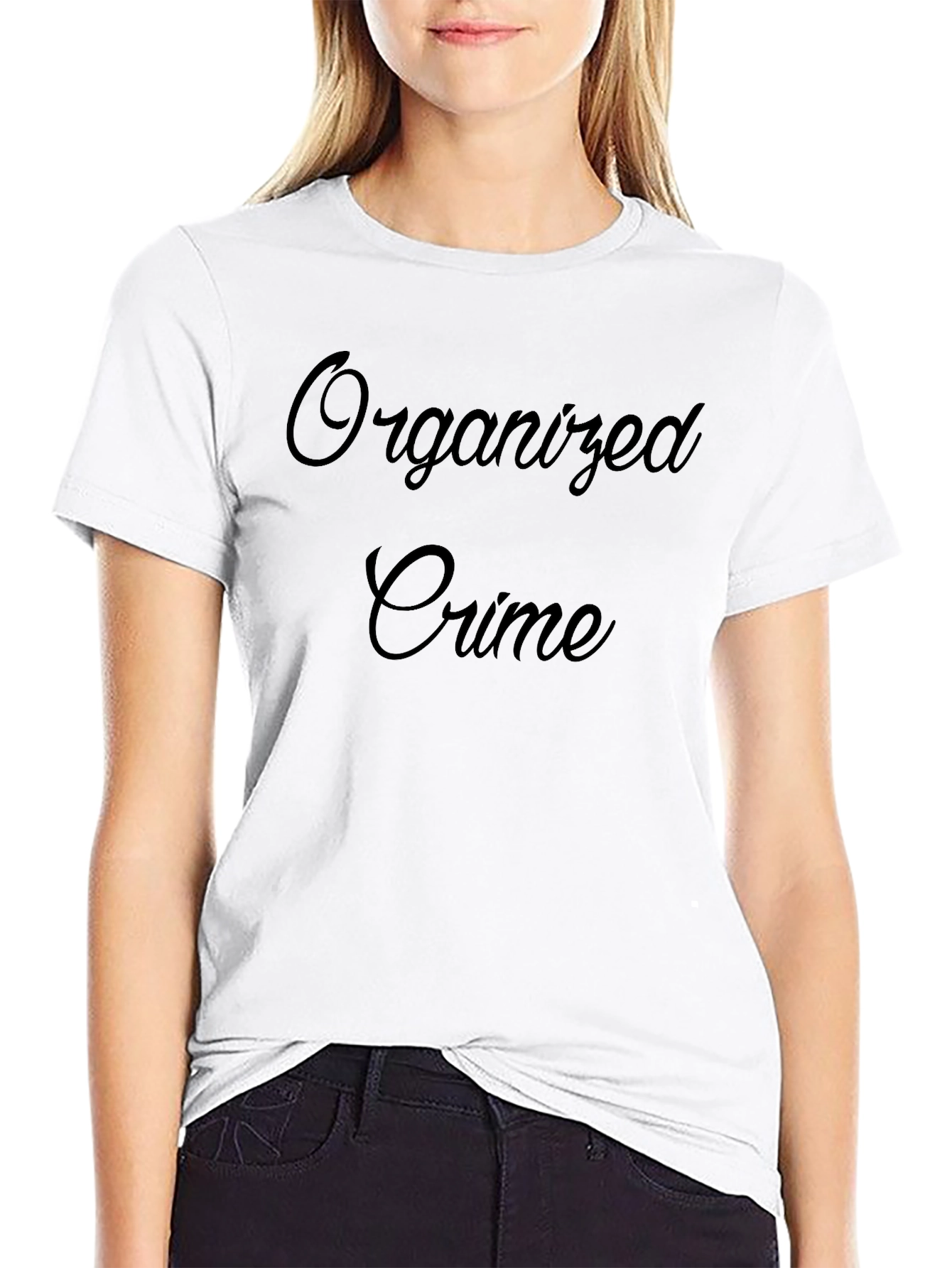 Organized Crime T-Shirt - Black Crew Neck Tee