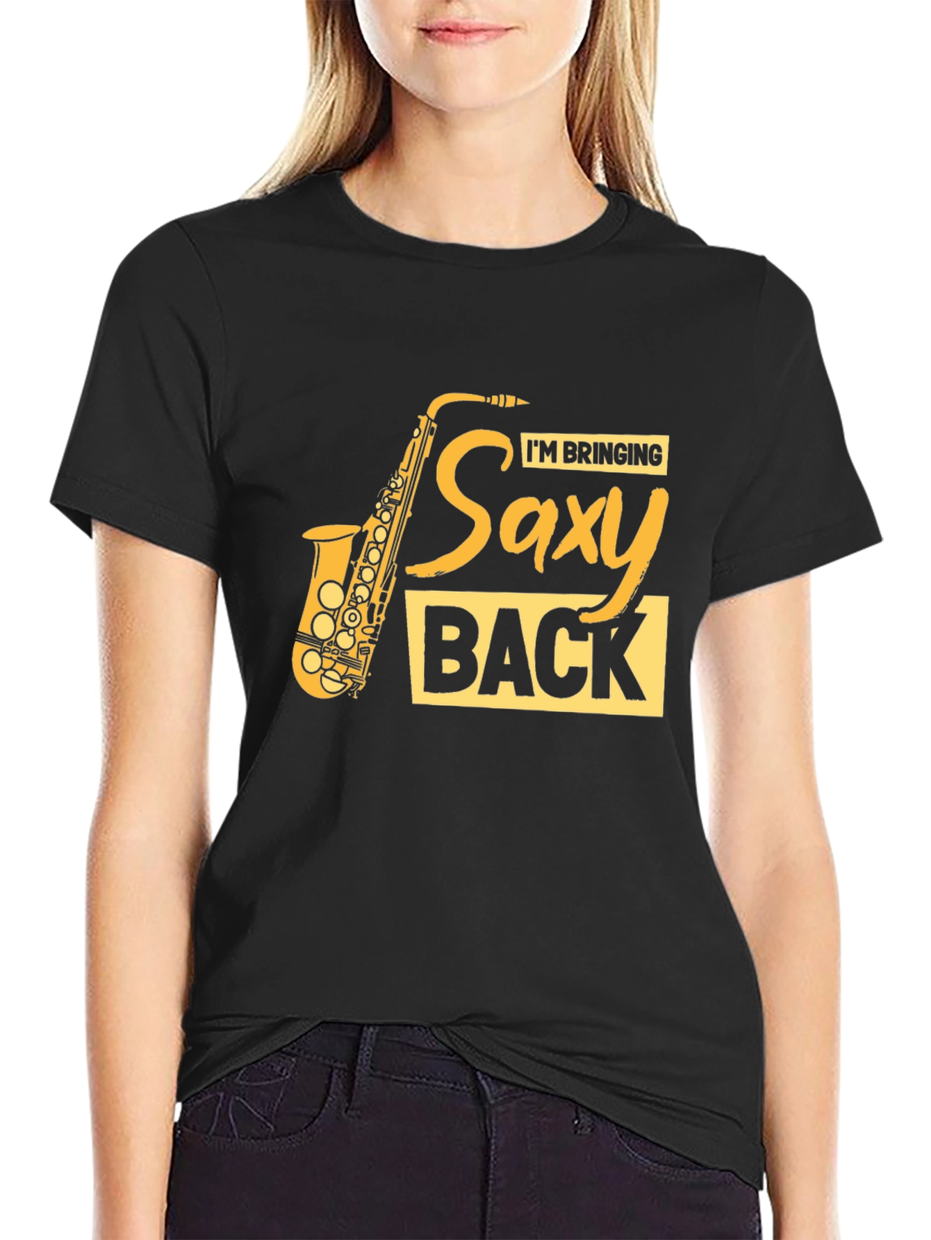 Saxy Back T-Shirt - Music Lover Tee