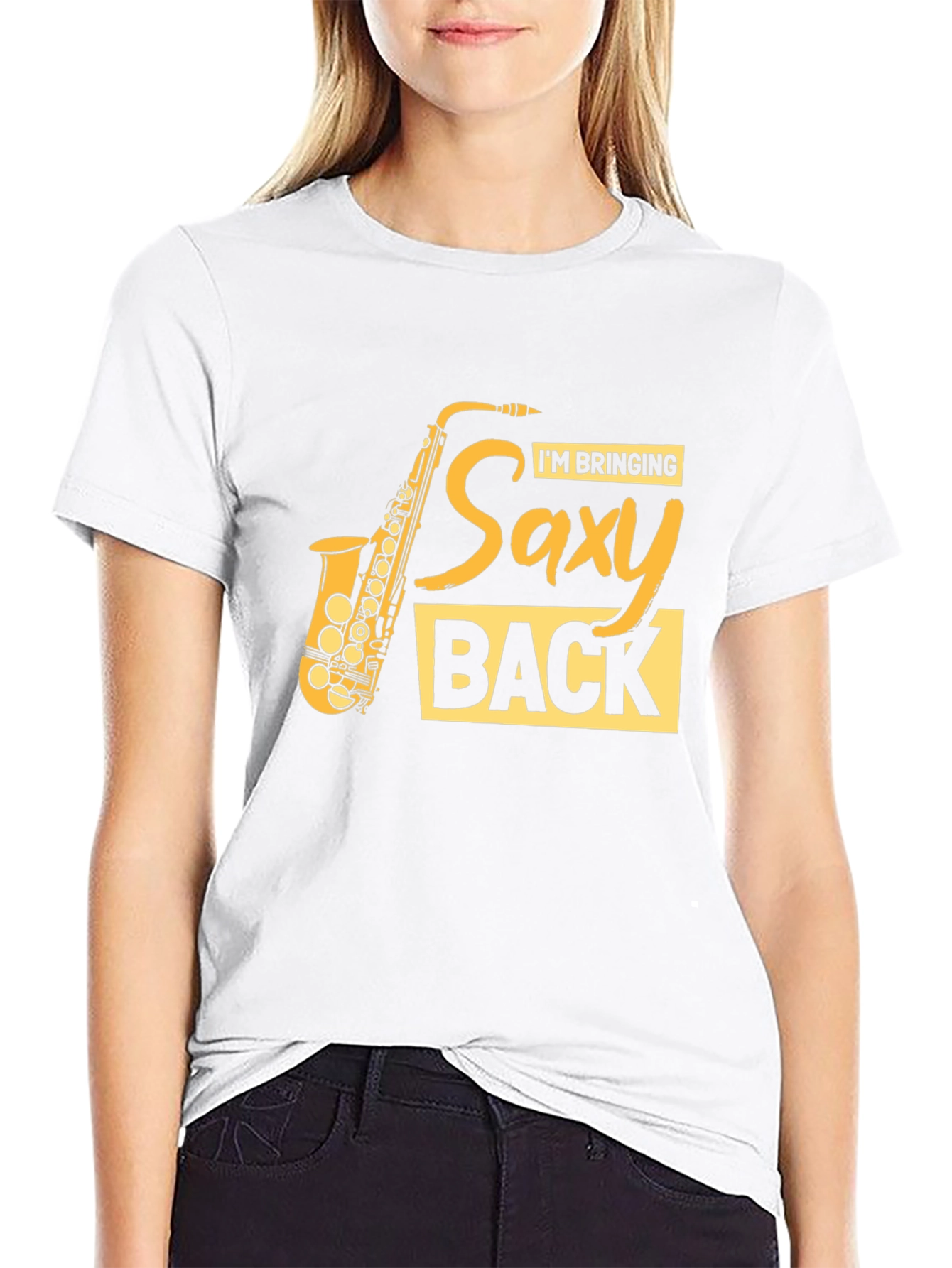 Saxy Back T-Shirt - Music Lover Tee
