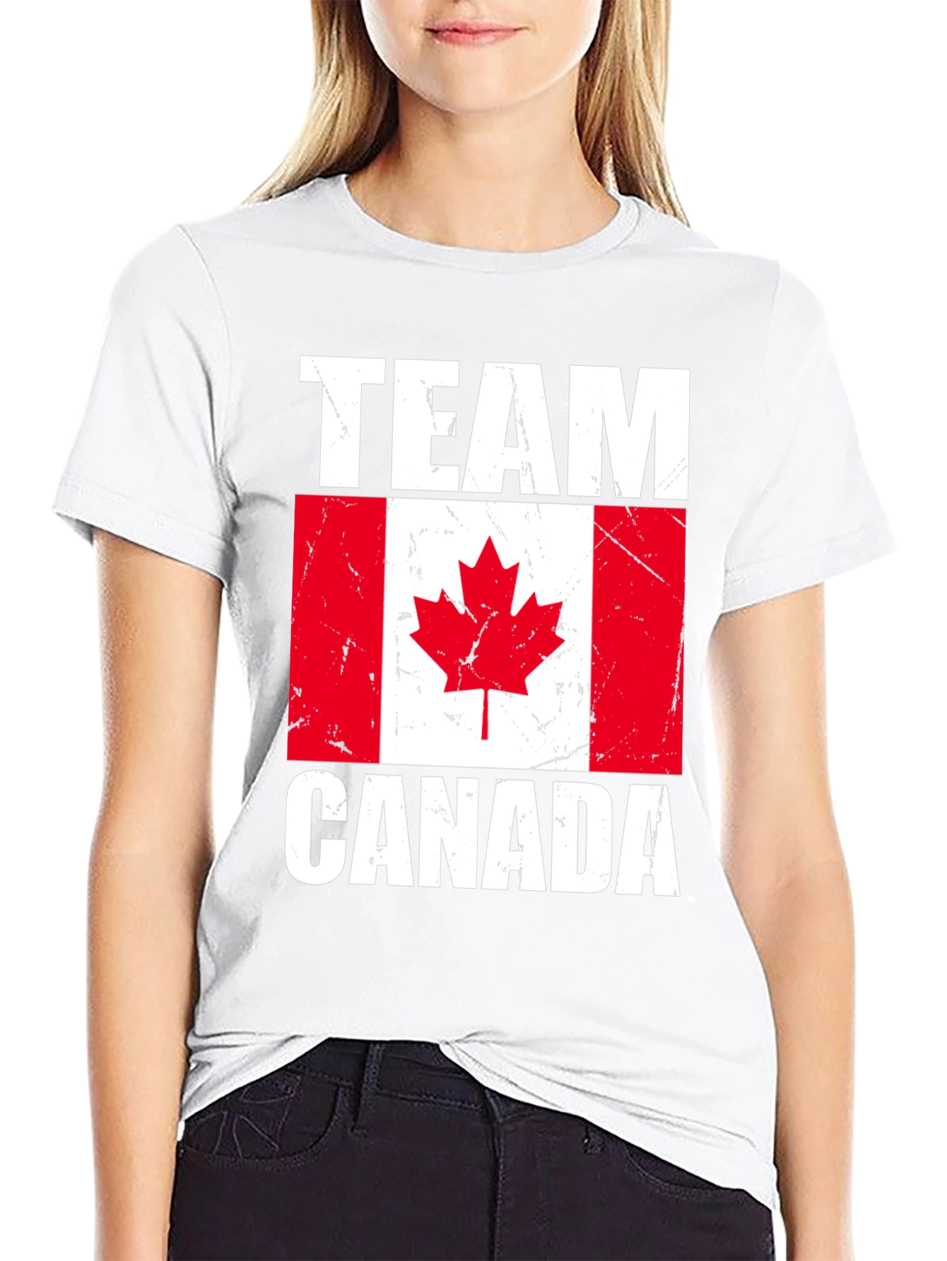 Team Canada T-Shirt - Distressed Flag Graphic