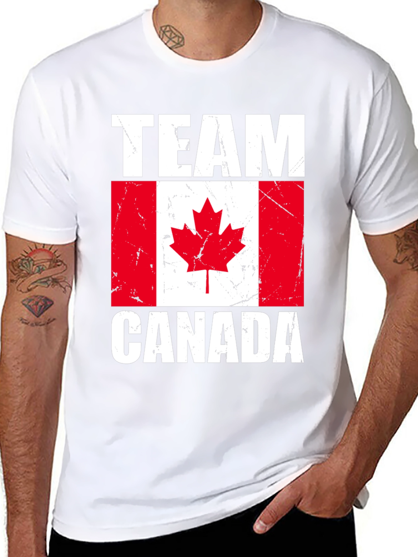 Team Canada T-Shirt - Distressed Flag Graphic