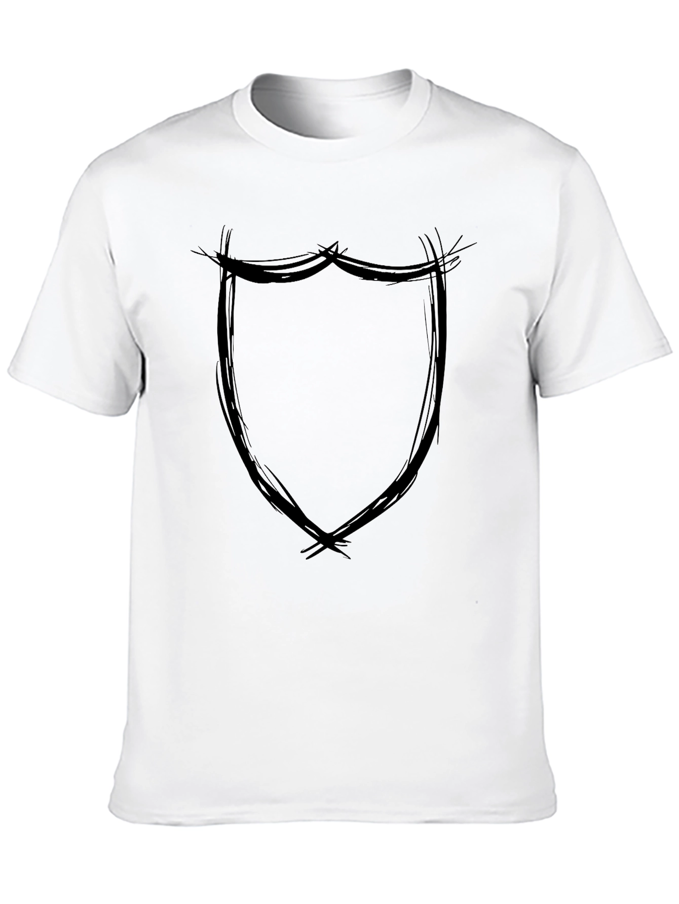 Mens Black Shield Graphic Tee - Casual Style