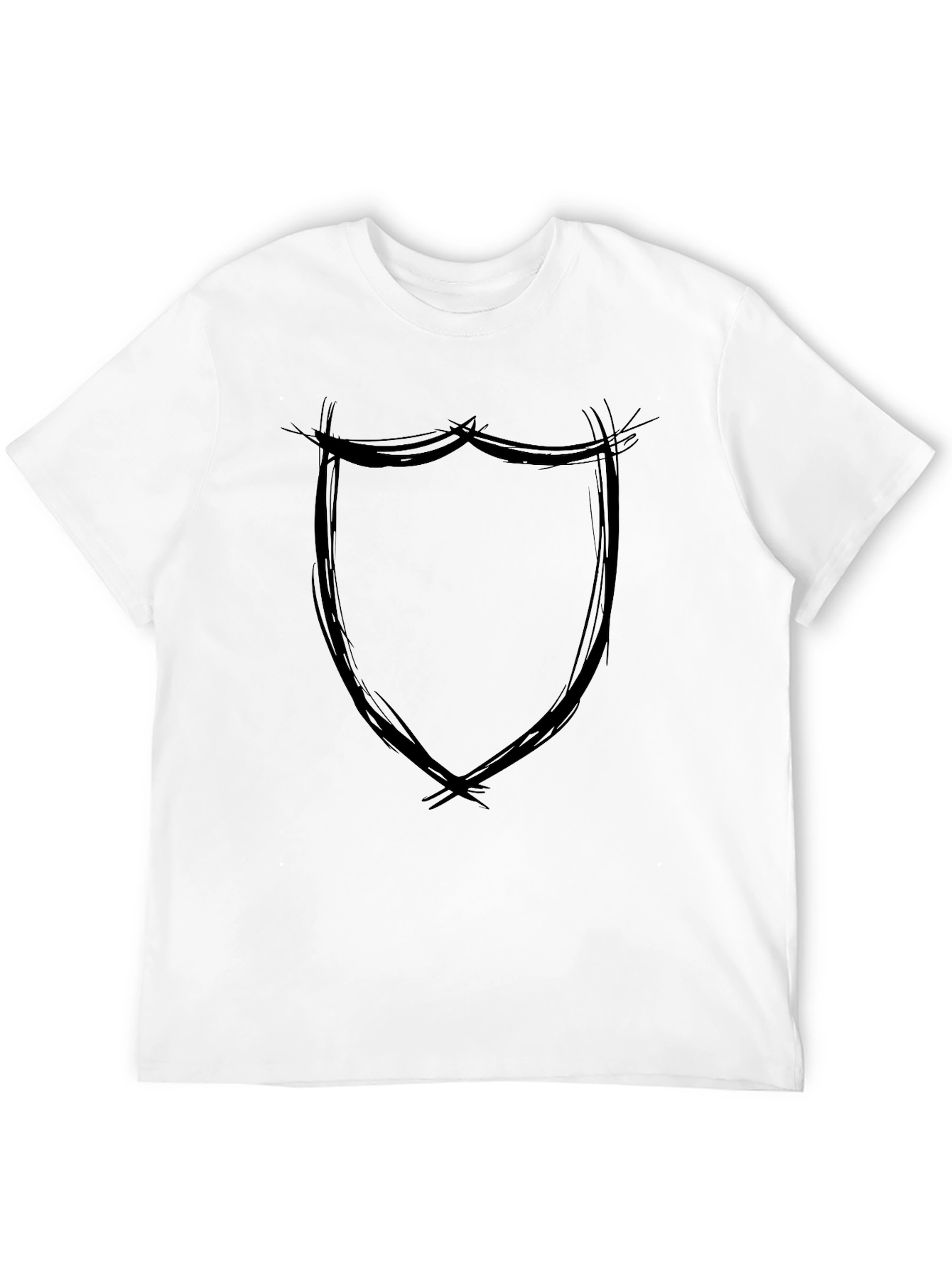 Mens Black Shield Graphic Tee - Casual Style