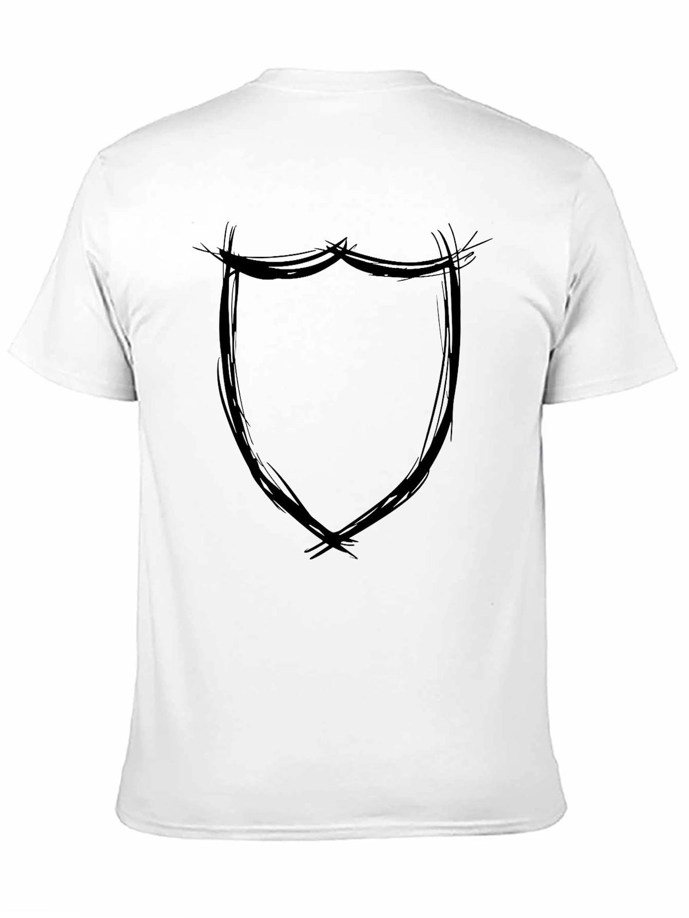 Mens Black Shield Graphic Tee - Casual Style