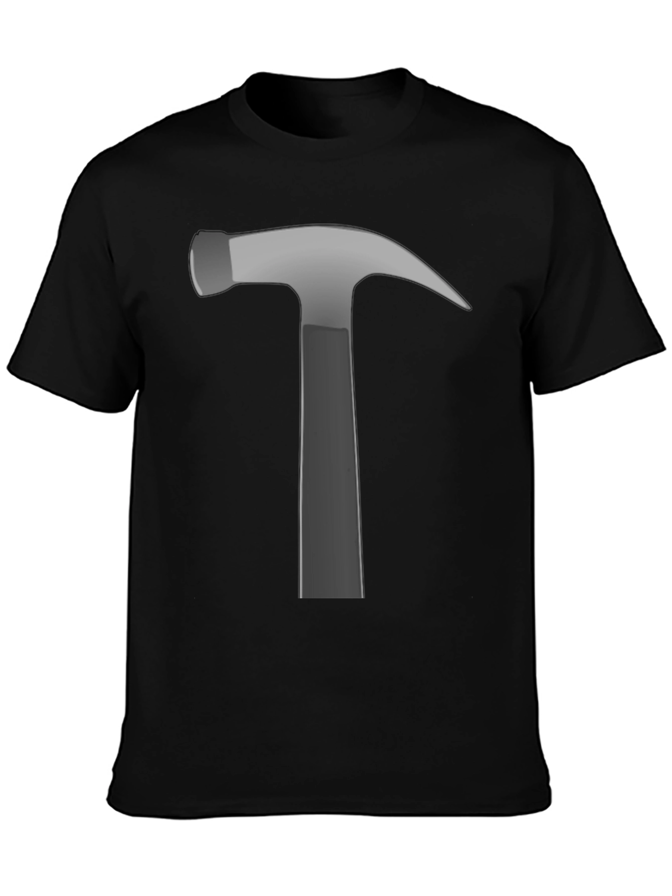 Hammer Graphic Tee - Black Cotton Crew Neck
