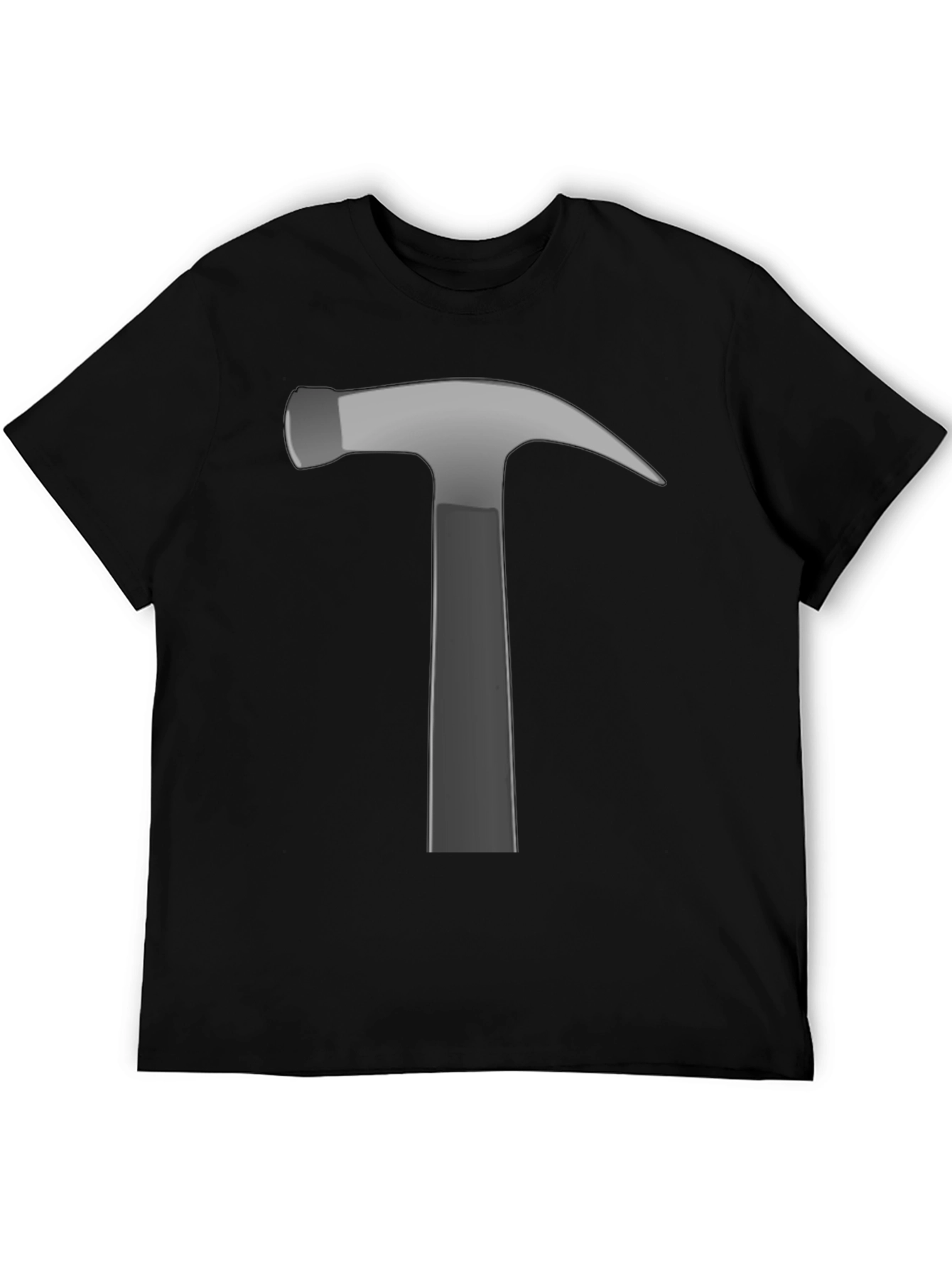 Hammer Graphic Tee - Black Cotton Crew Neck