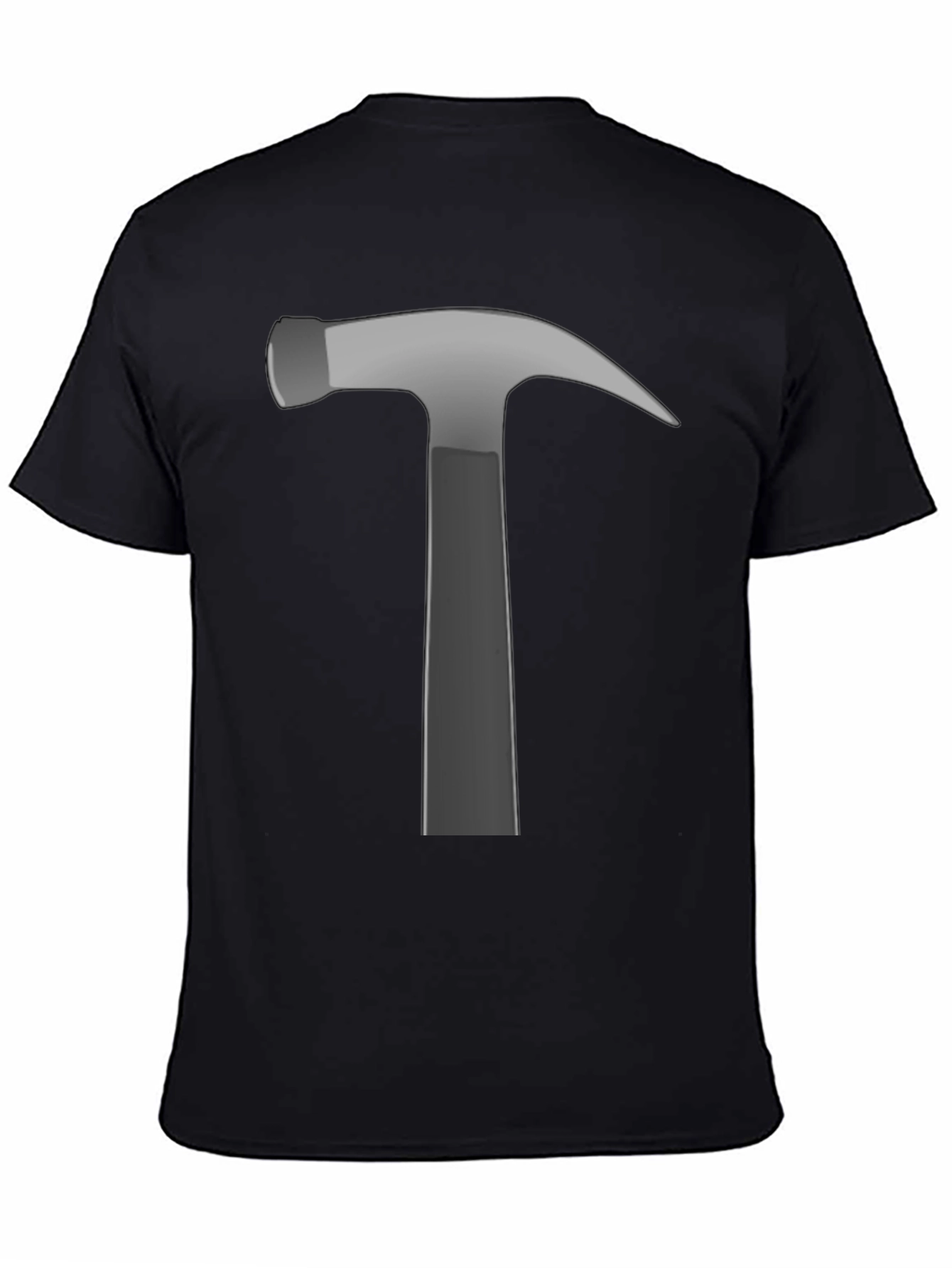 Hammer Graphic Tee - Black Cotton Crew Neck