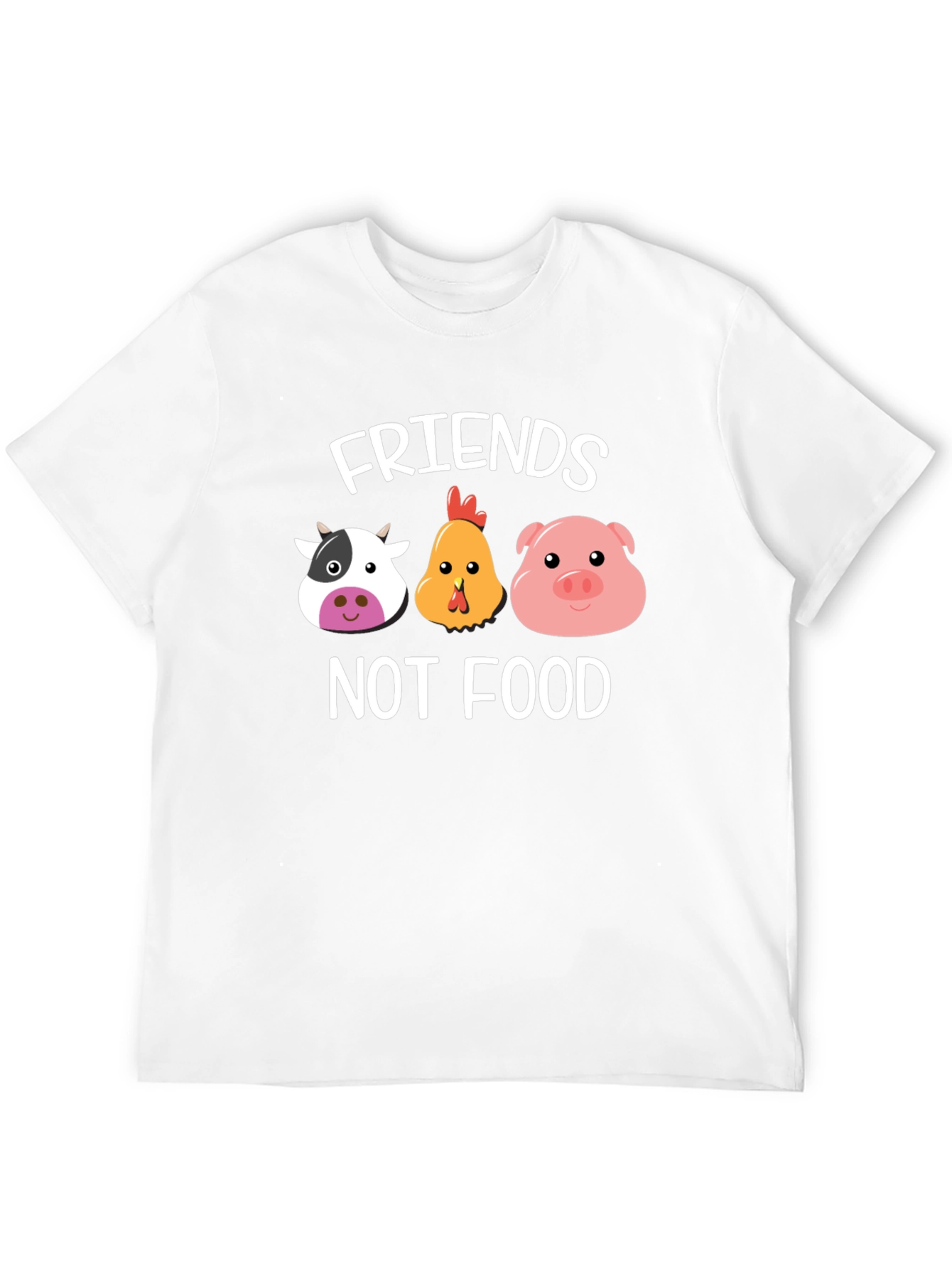 Friends Not Food T-Shirt - Vegan Animal Lover Tee