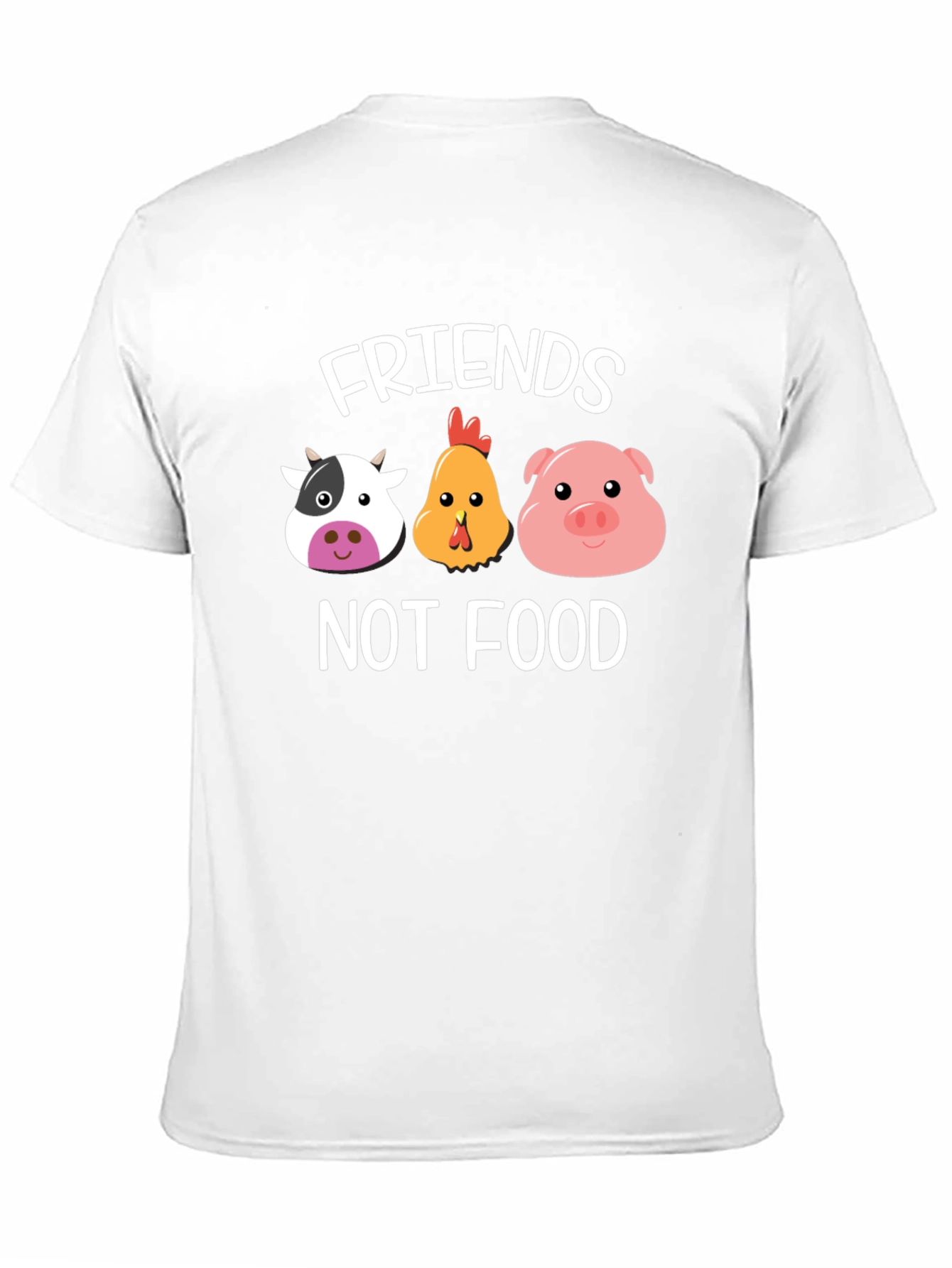 Friends Not Food T-Shirt - Vegan Animal Lover Tee