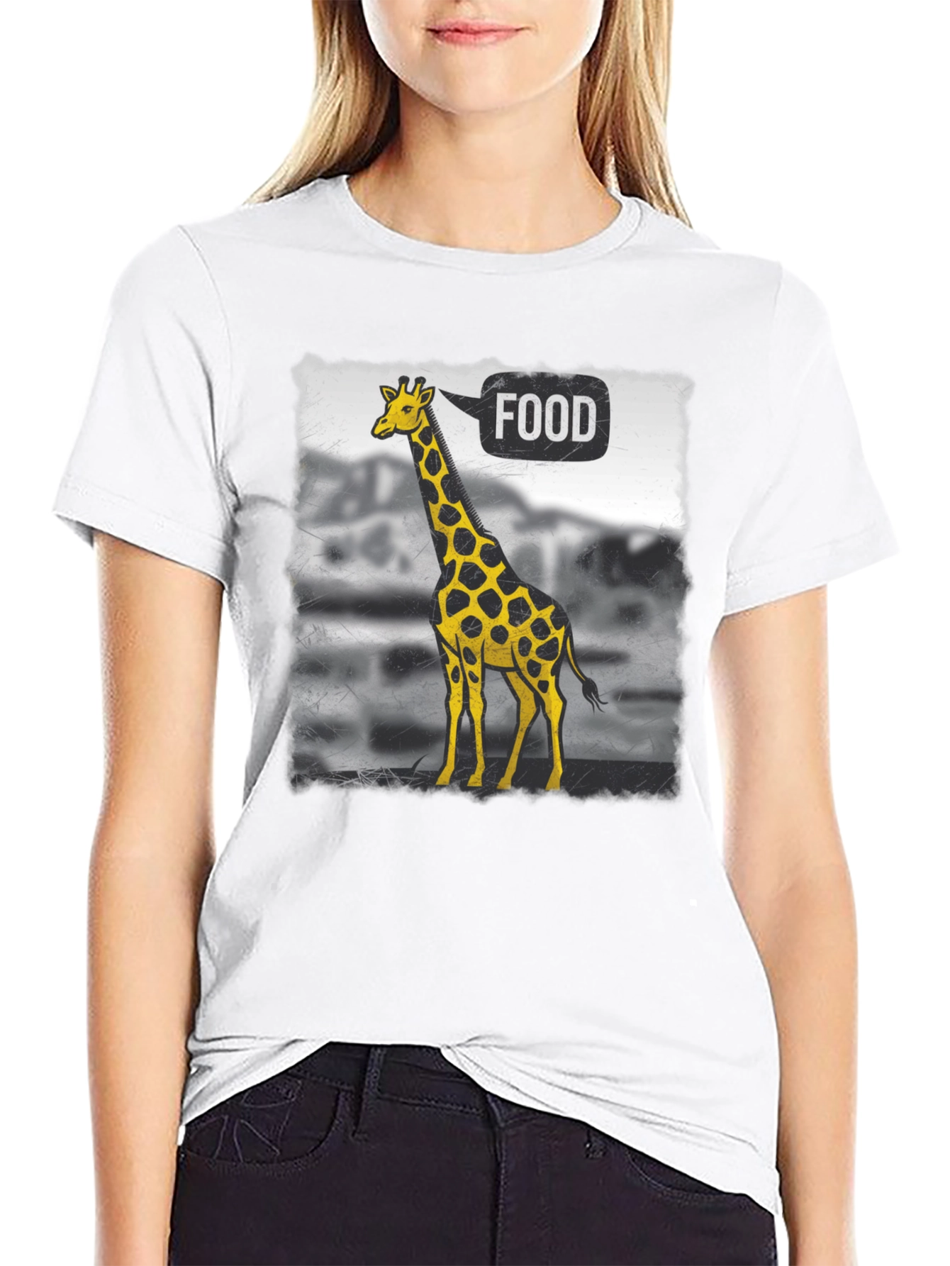 Giraffe Food T-Shirt - Quirky Animal Tee