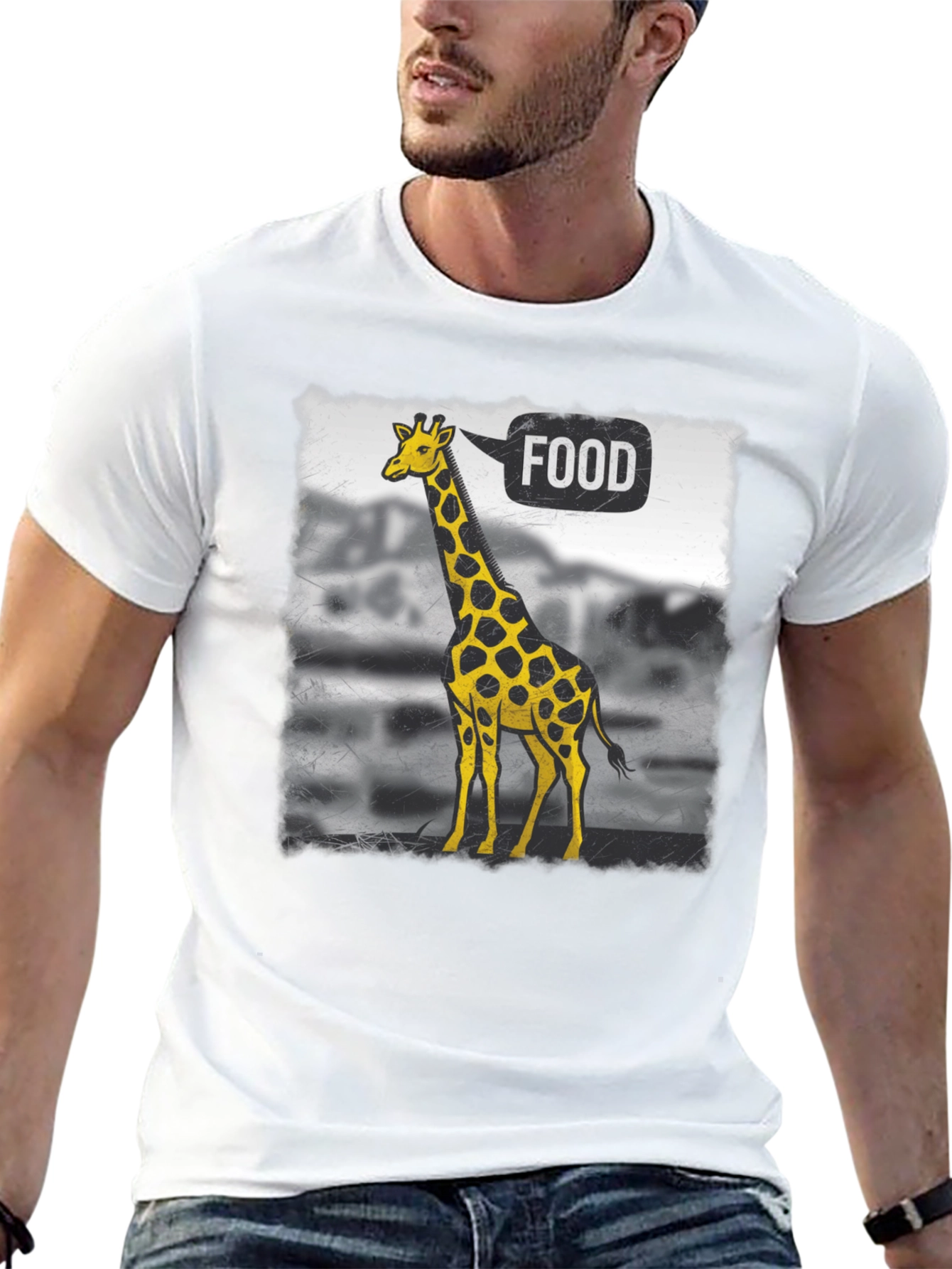 Giraffe Food T-Shirt - Quirky Animal Tee