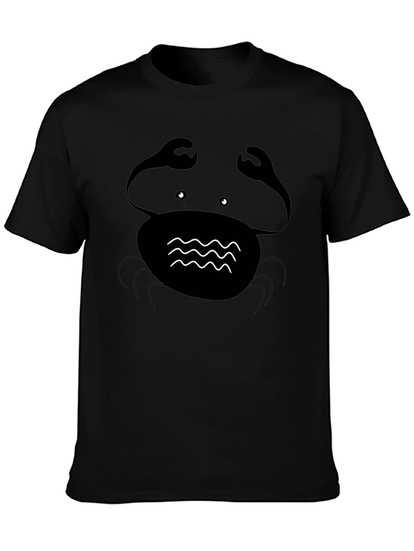 Black Crab Graphic Tee - Coastal Style Comfort